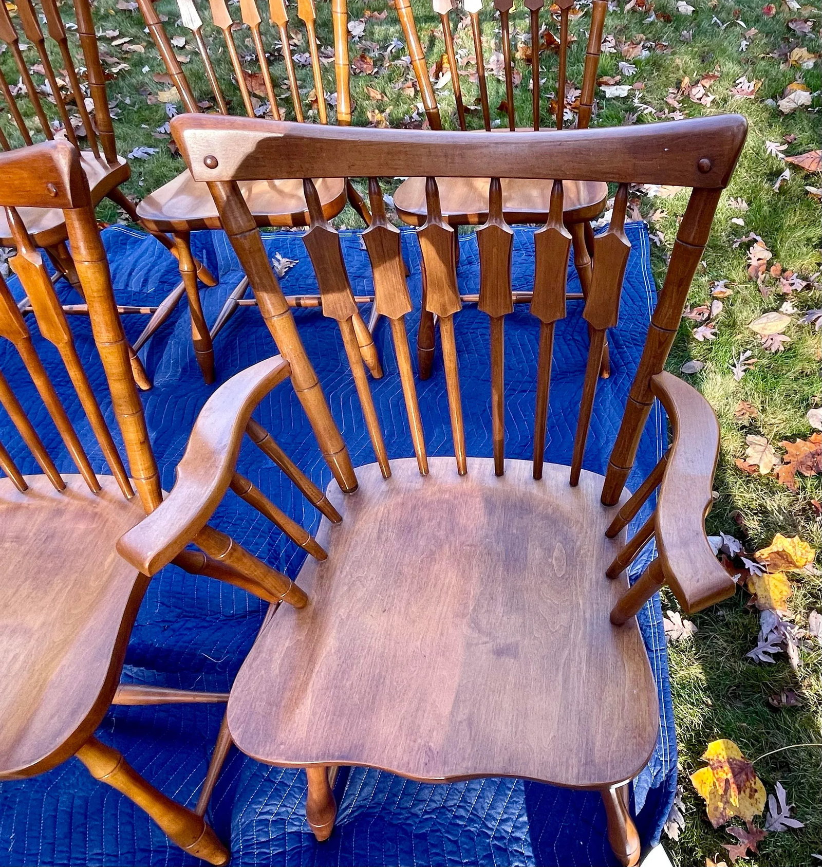 Pennsylvania House Colonial Cattail Back Maple Dining Chairs- Set of 6 - 8