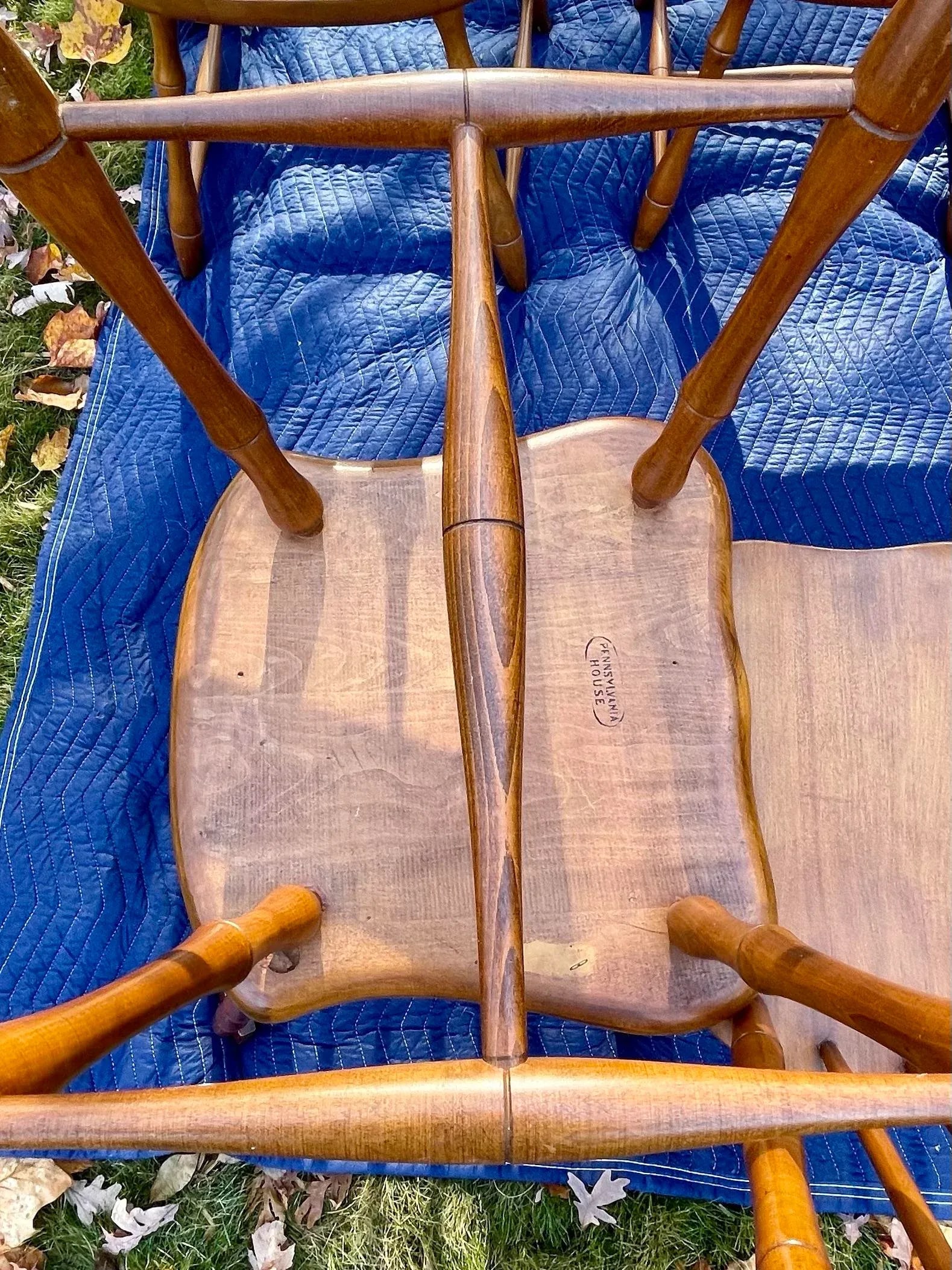 Pennsylvania House Colonial Cattail Back Maple Dining Chairs- Set of 6 - 9