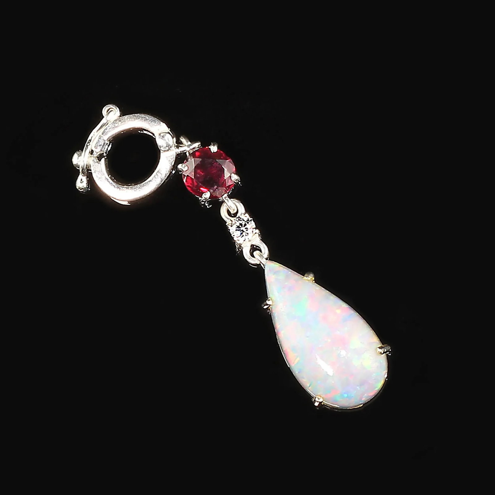 Opal Pendant With Accents of Garnet and Zircon - 5