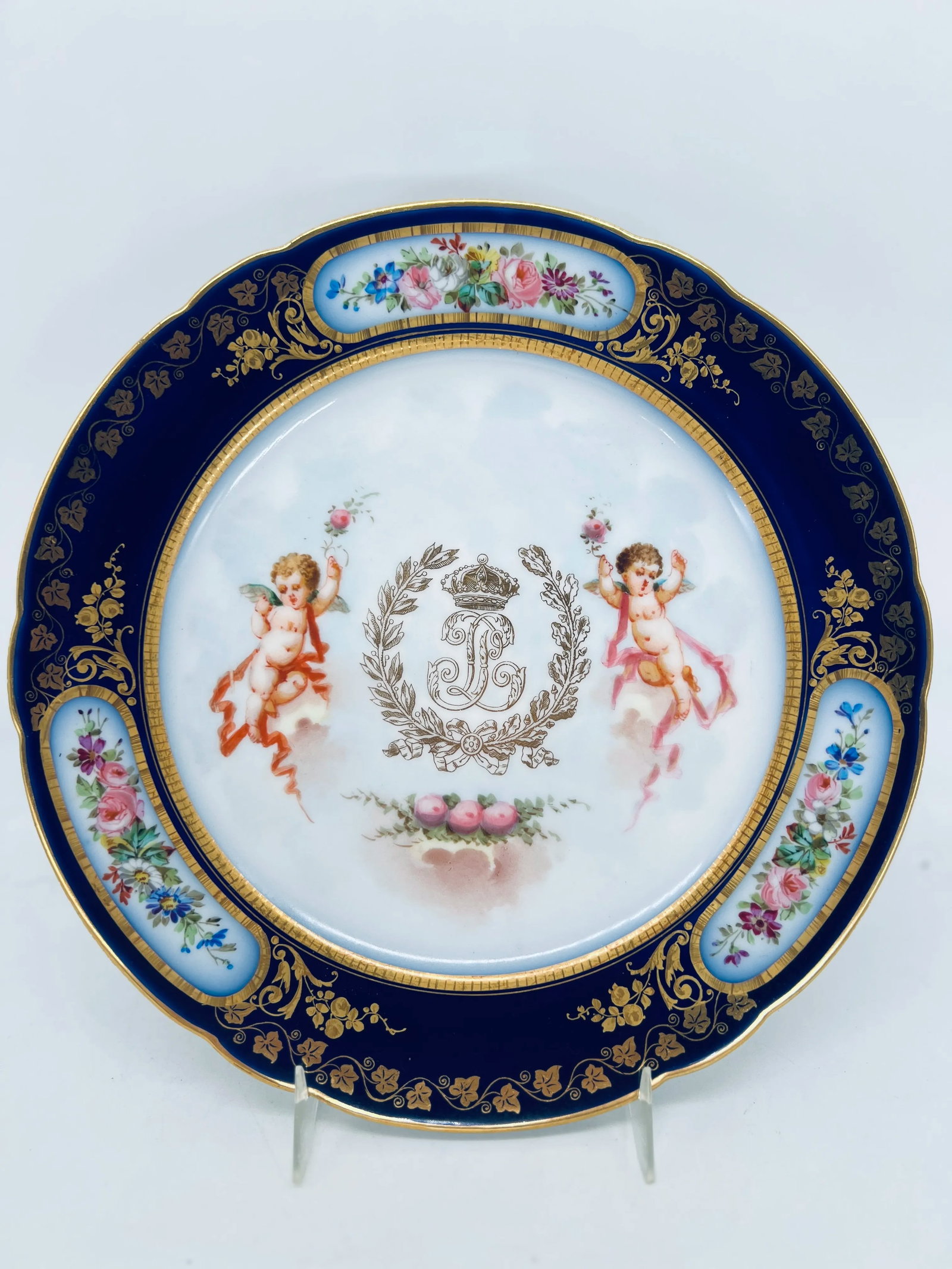 Set of 12, Sevres 19th C., Chateau Des Tuileries 1846 Louis Phillippe Plates - 2