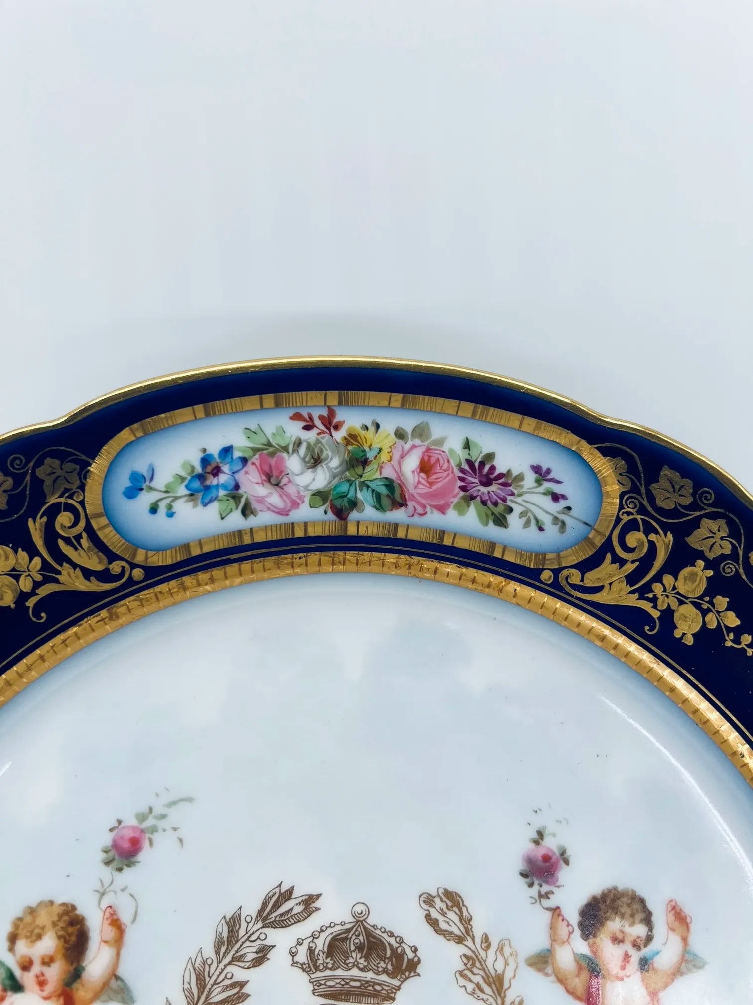 Set of 12, Sevres 19th C., Chateau Des Tuileries 1846 Louis Phillippe Plates - 4