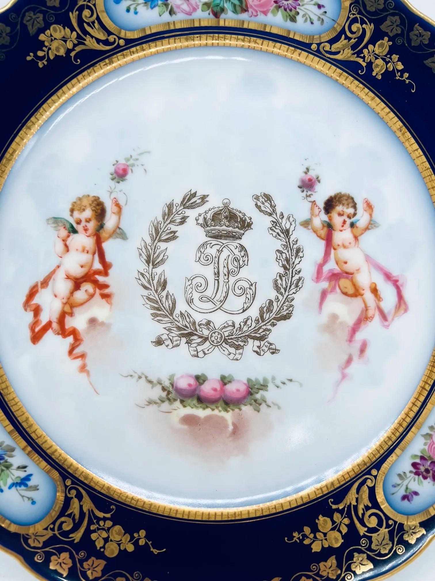 Set of 12, Sevres 19th C., Chateau Des Tuileries 1846 Louis Phillippe Plates - 6