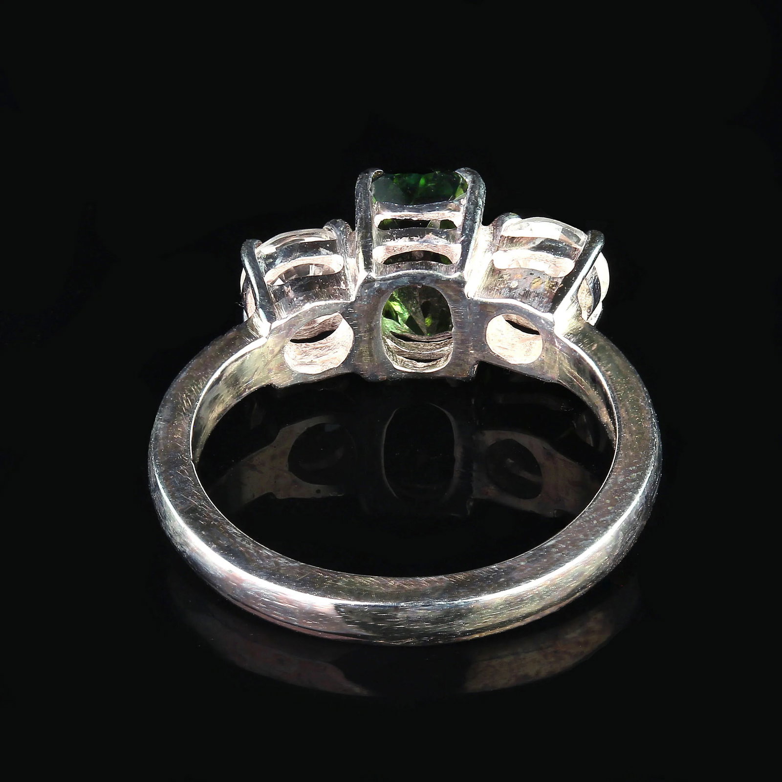 Oval Green Tourmaline Accented With Scintillating Real Zircons - 6