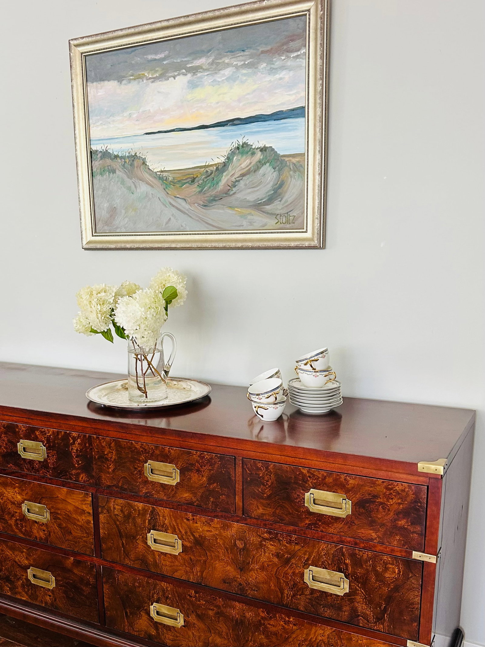 Large Original Oil on Canvas Moody Seascape by Stolz - 11