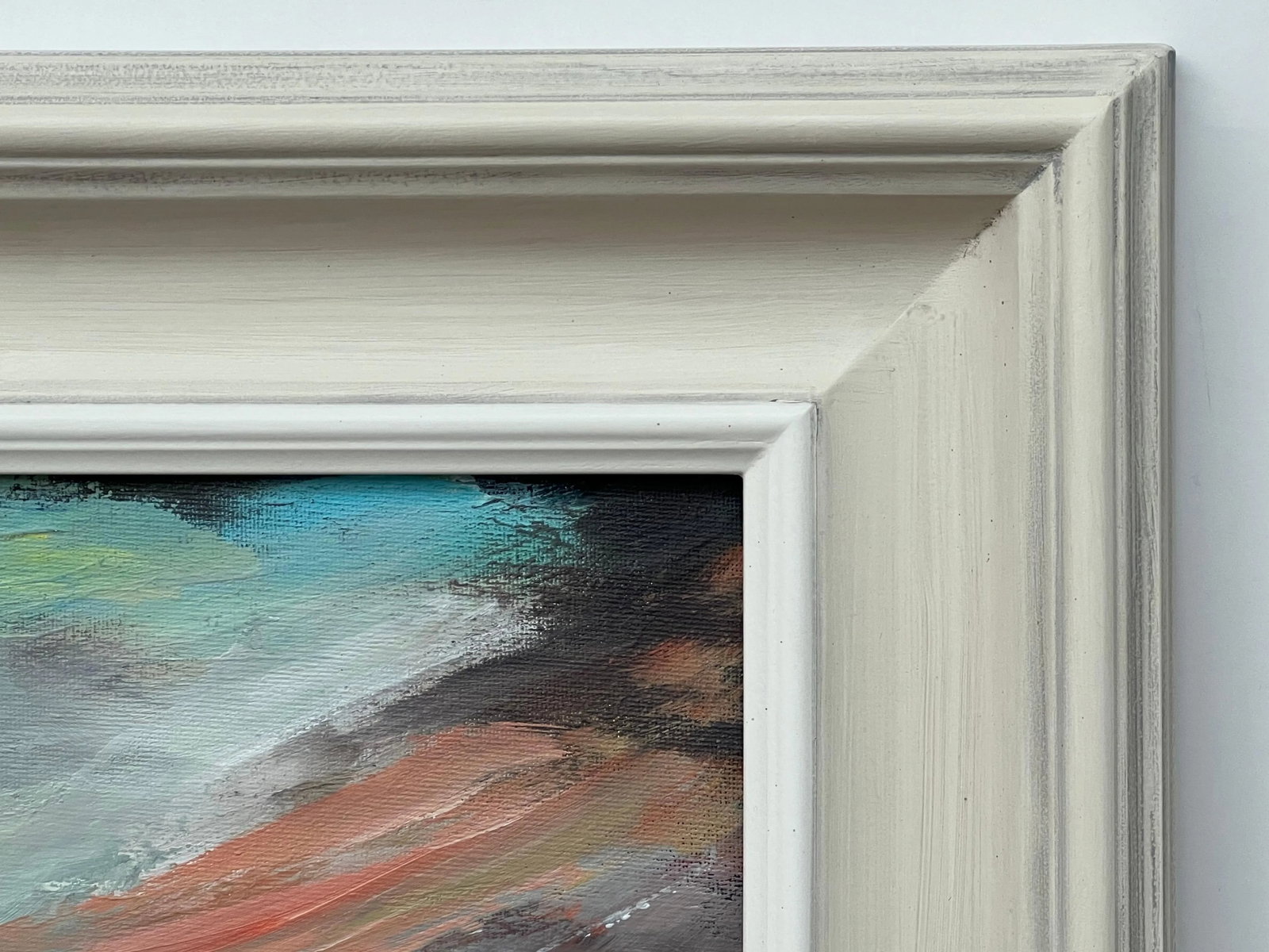 Twilight Serenity - Atmospheric Abstract Sea Landscape by British Artist, 2024, Framed - 10