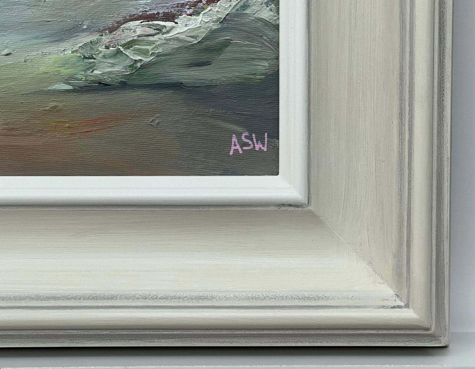 Twilight Serenity - Atmospheric Abstract Sea Landscape by British Artist, 2024, Framed - 5