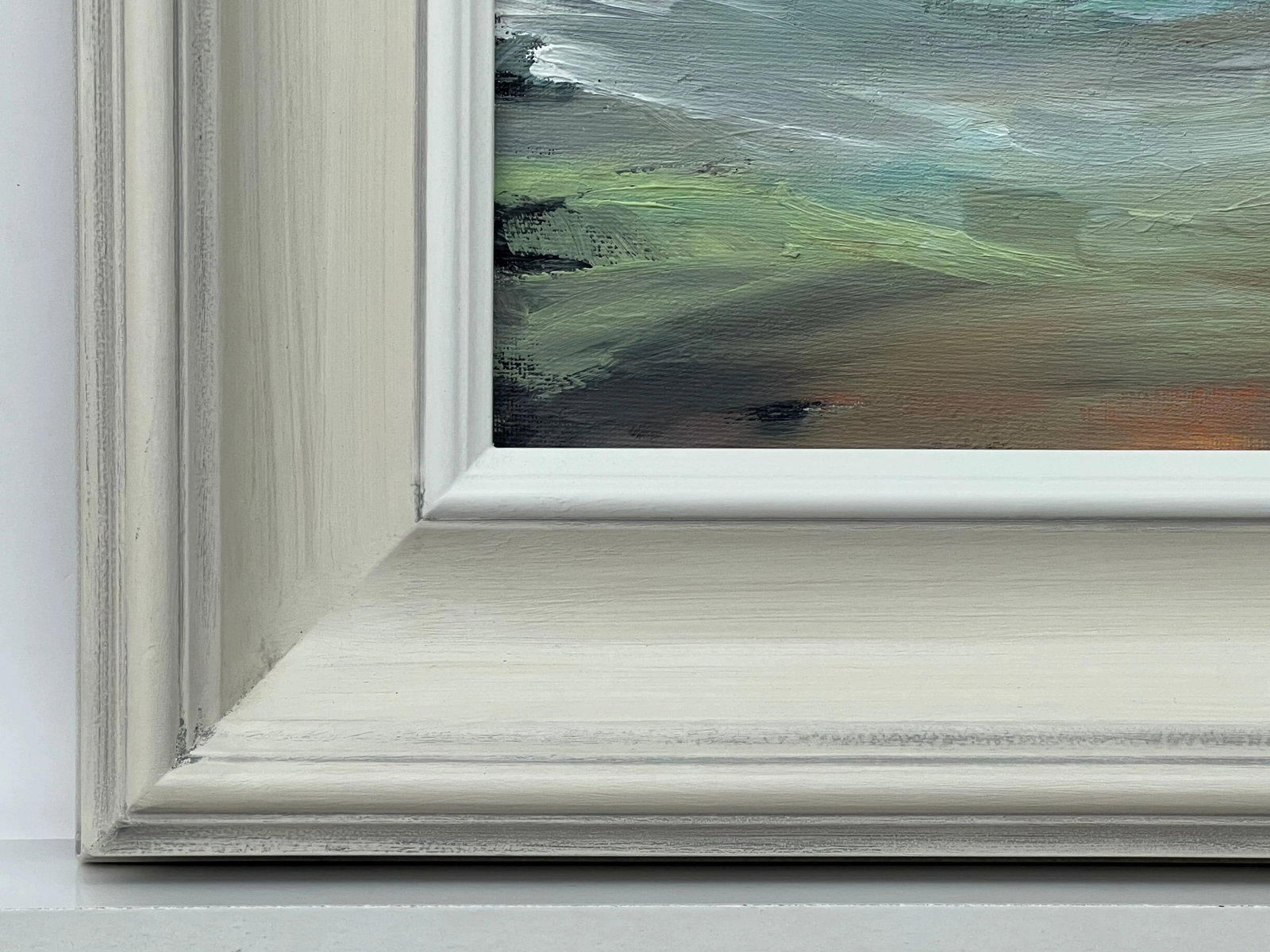 Twilight Serenity - Atmospheric Abstract Sea Landscape by British Artist, 2024, Framed - 7