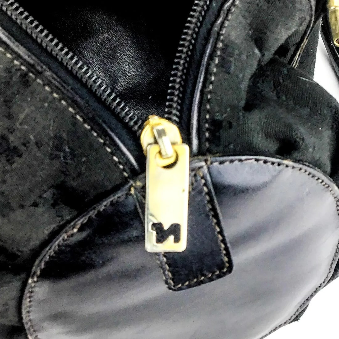 Nina Ricci Signature Canvas Top Handle Boston Bowling Bag - 11