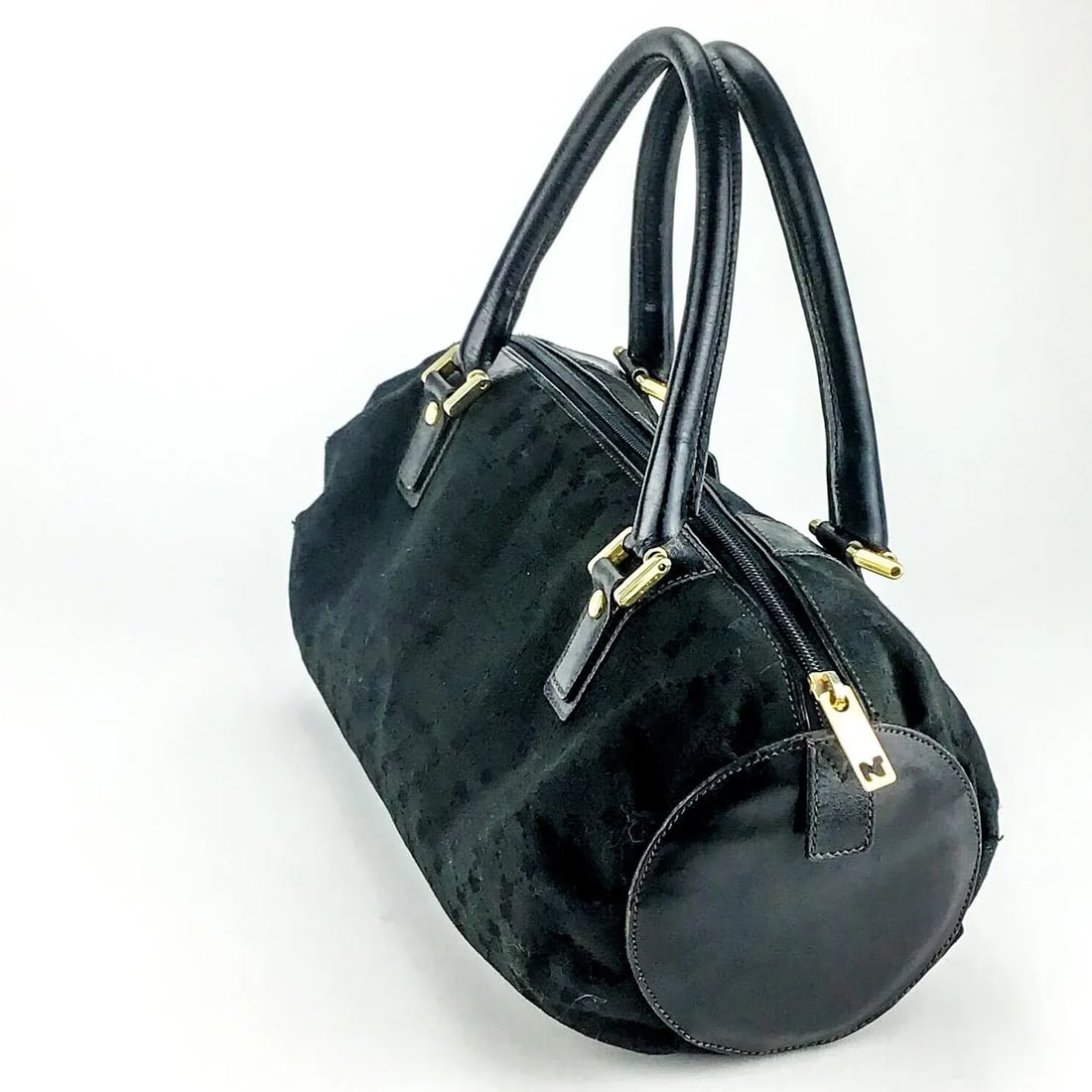 Nina Ricci Signature Canvas Top Handle Boston Bowling Bag - 2