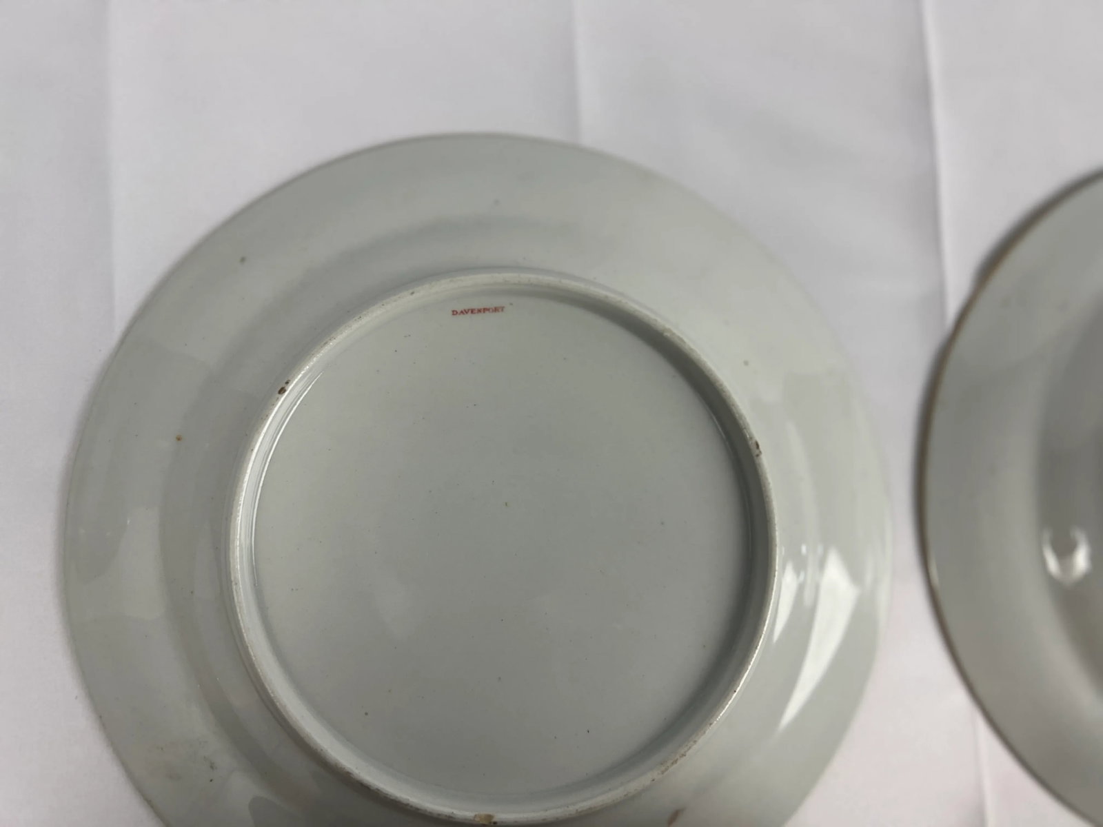 Pair, Early 19th Century Davenport Armorial Porcelain 9" Plates - 6
