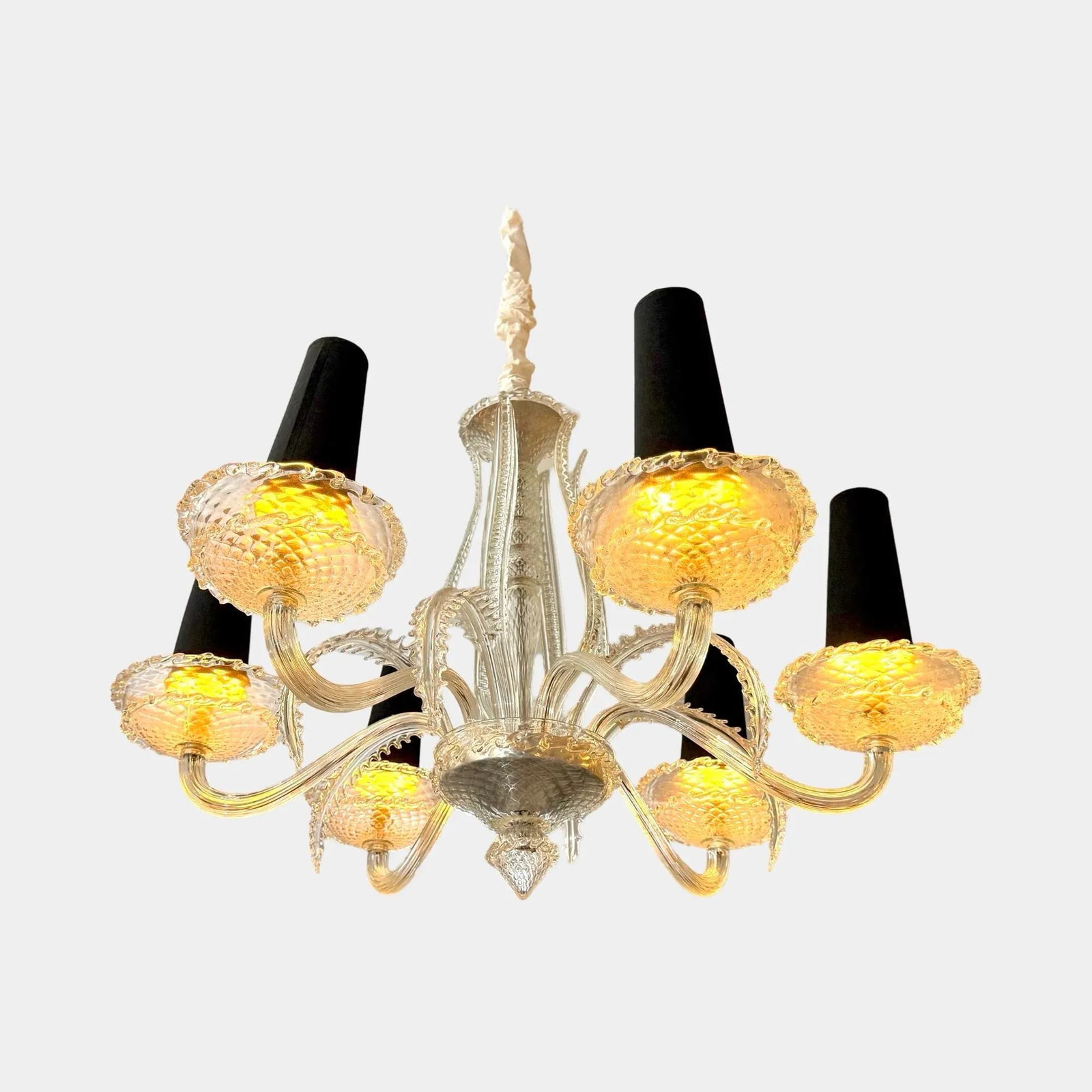 1930s Art Déco Maison Veronese Chandelier Attributed to André Arbus - 8
