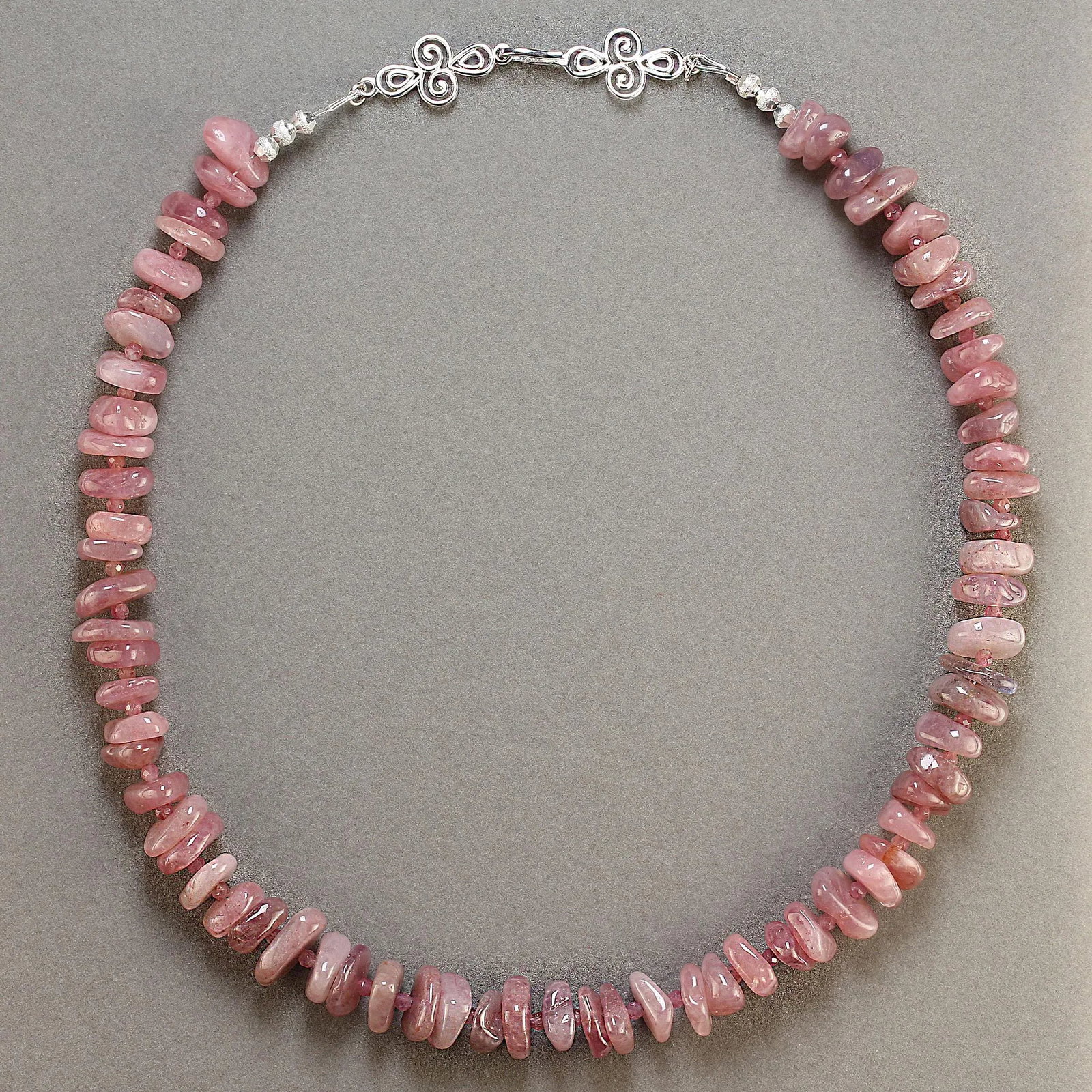 Unique Madagascar Rose Quartz Necklace - 9