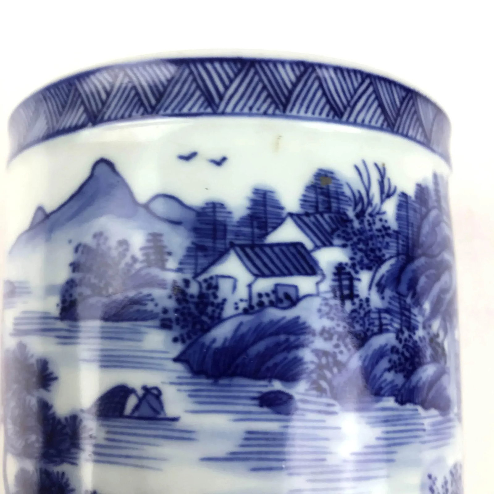 Antique Chinese Porcelain Brush Pot - 11