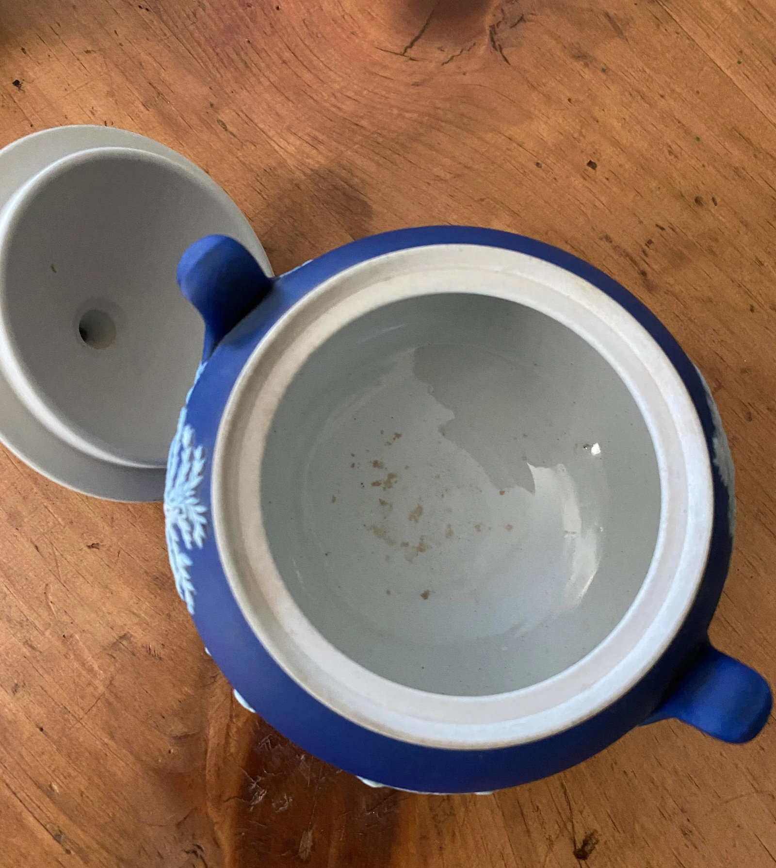 Antique Blue & White Wedgwood Porcelain Coffee Breakfast Service- 5 Pieces - 6