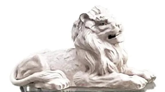 Large Pair of Recumbent Glazed Ceramic Lions - Statement Pieces - 4