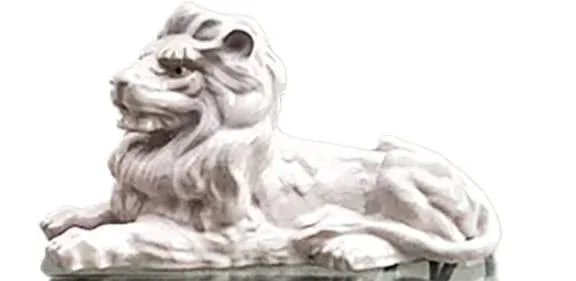 Large Pair of Recumbent Glazed Ceramic Lions - Statement Pieces - 5