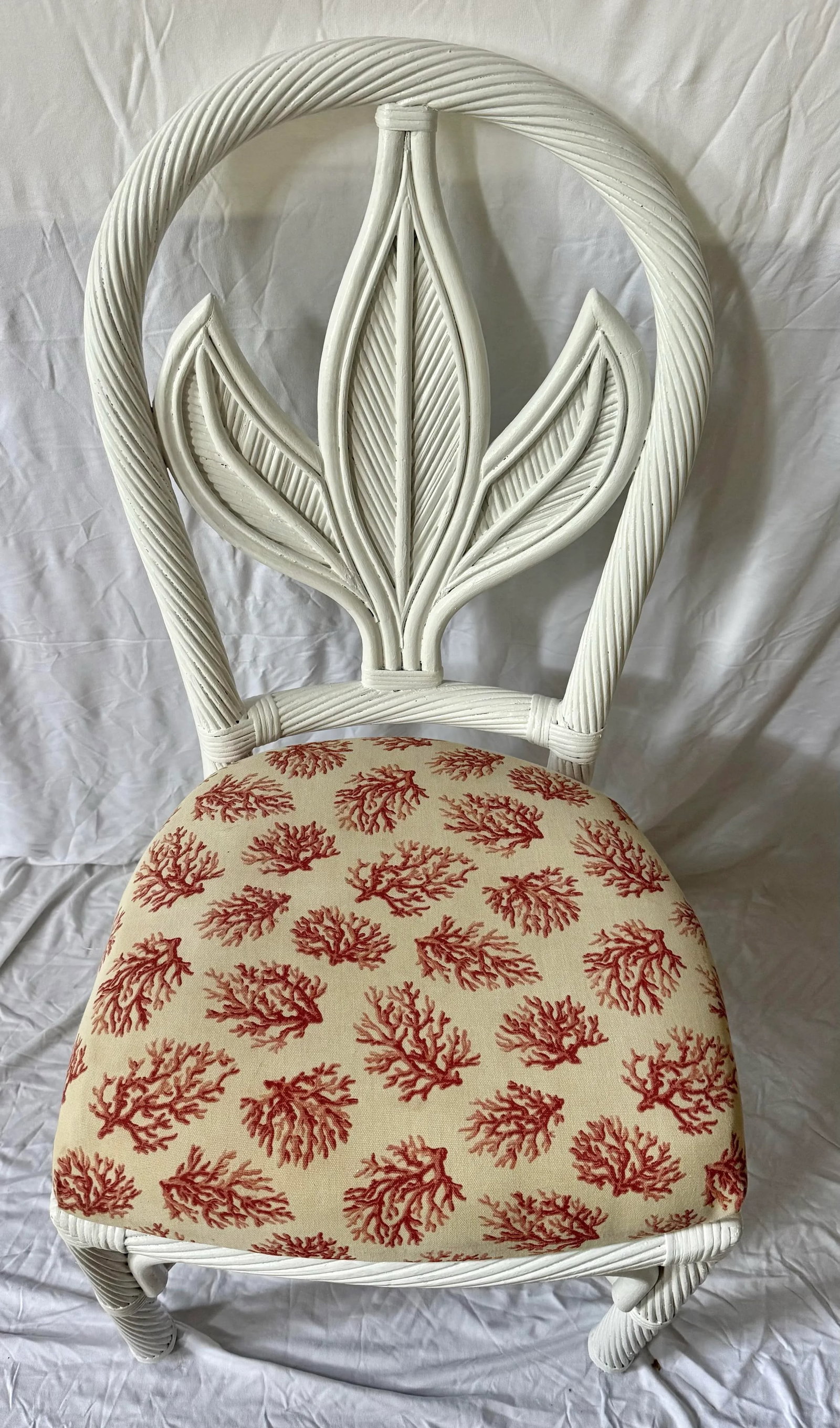 Vintage Newly Painted Palm Beach Regency Braided Rattan Dining Chairs - Set of 6 - 3