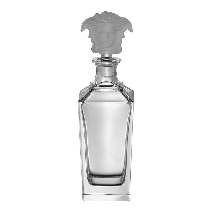 Versace Rosenthal Medusa Decanter New in Box - Treasury: Versace Medusa decanter new in original box. #20665-110837-46796 This impressive Versace giftware is called Treasury. It is produced using the finest crystal creating a style that is best described