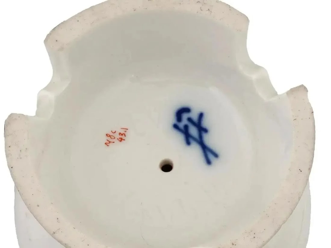 Mid 20th Century Meissen Porzellan Green Ming Dragon Porcelain Writing Set - 9 Pieces - 8
