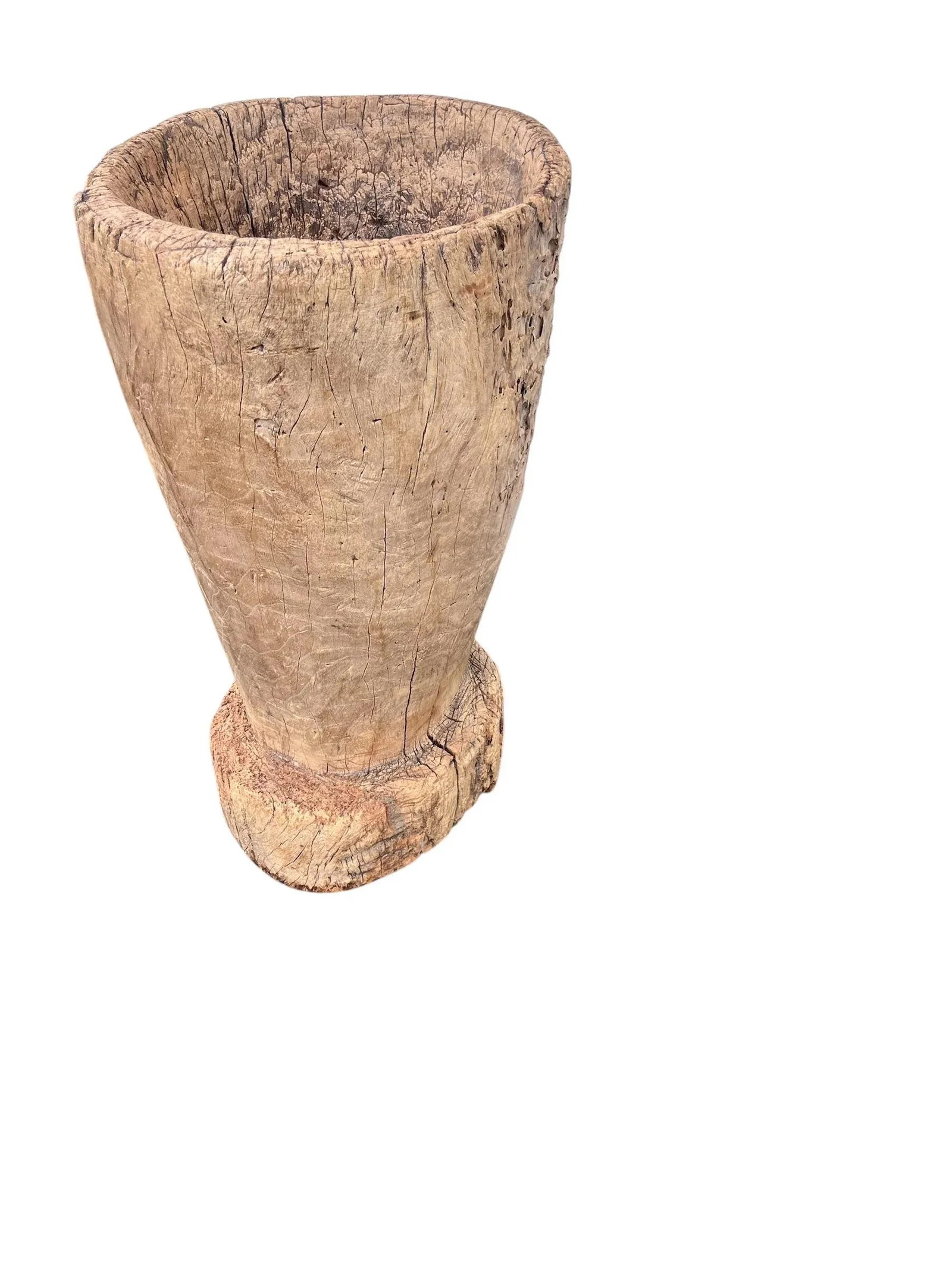 Large 19th Century Wooden Mortar & Pestle - 4