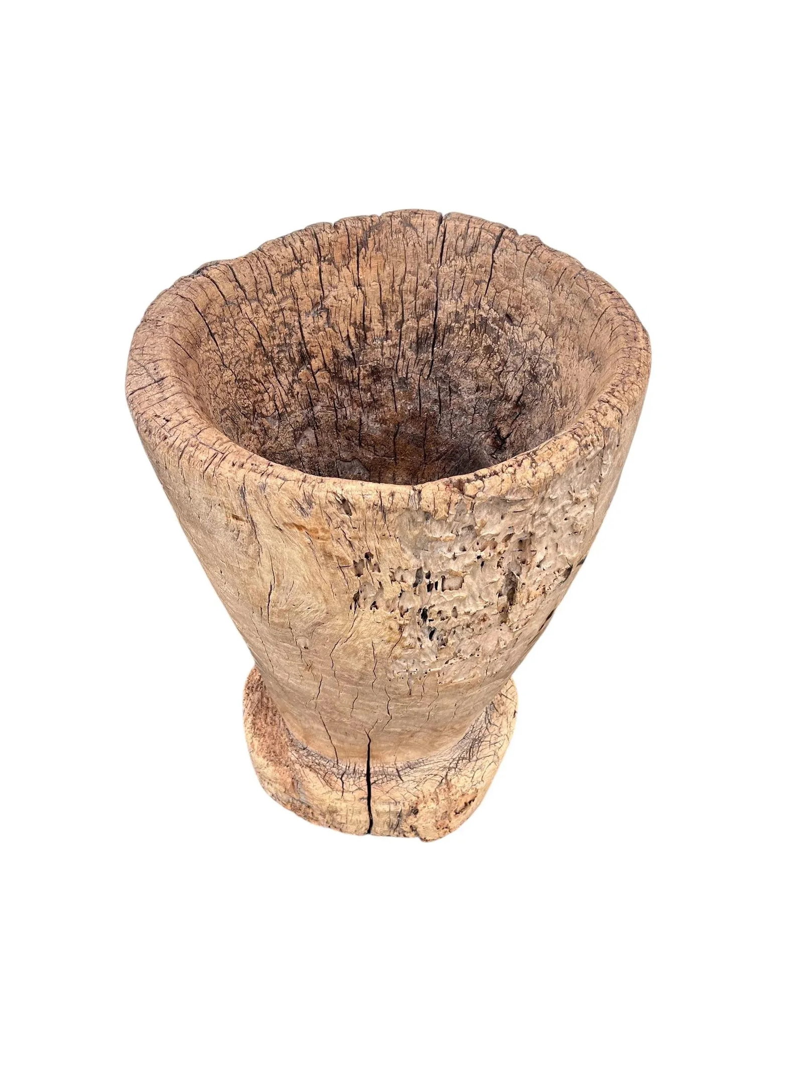 Large 19th Century Wooden Mortar & Pestle - 6