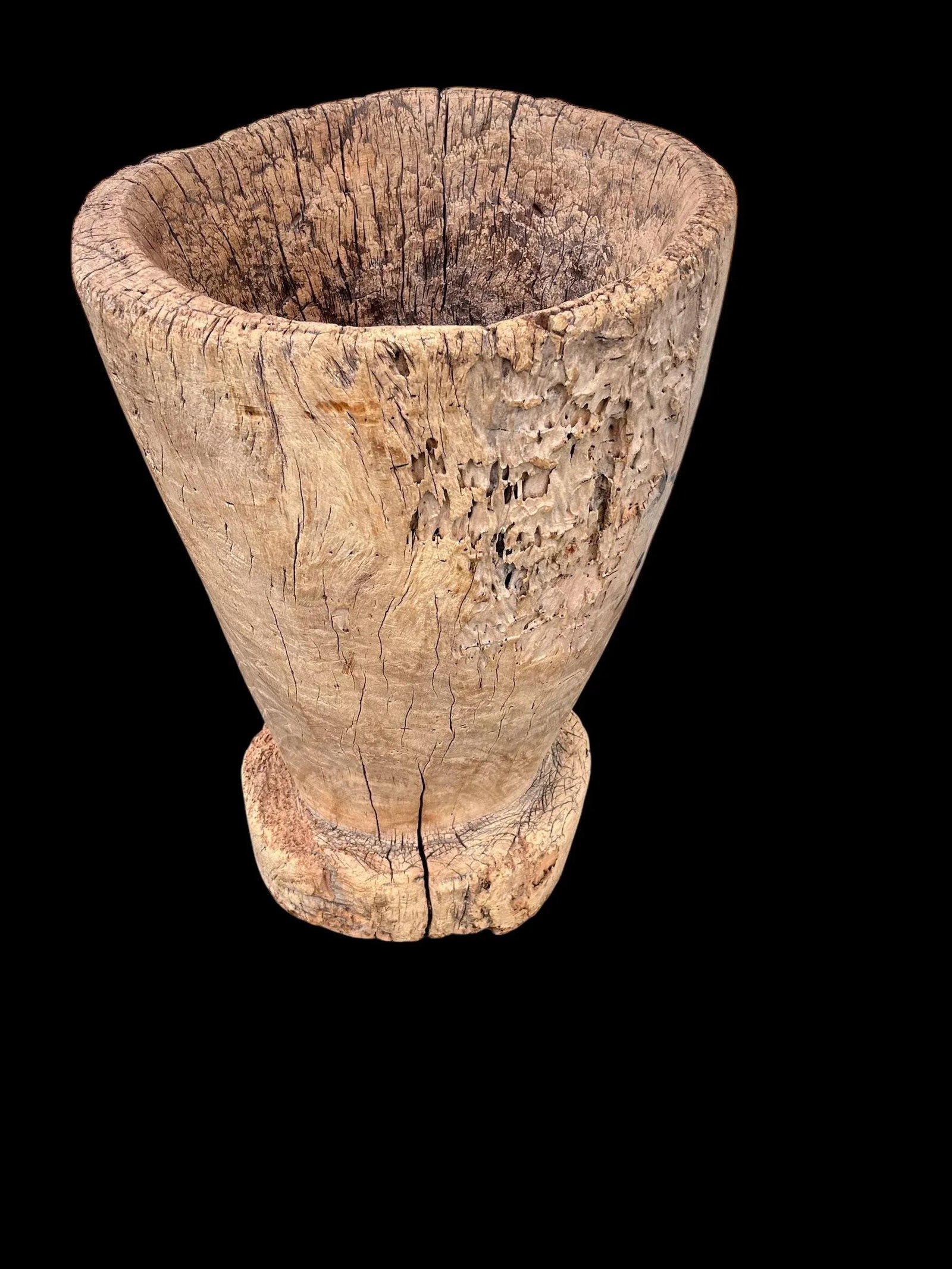Large 19th Century Wooden Mortar & Pestle - 9