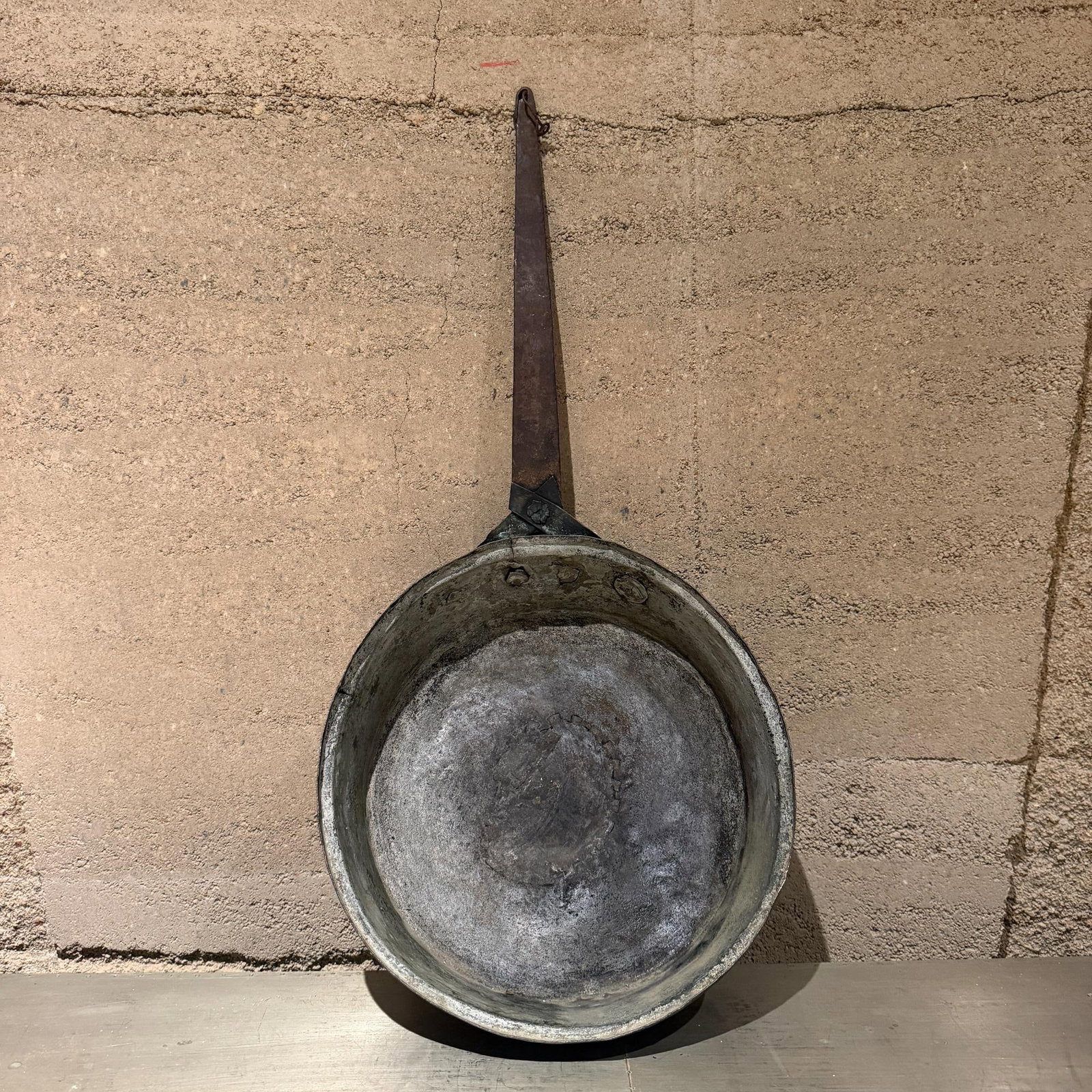 Antique Sauté Pan Copper and Brass Cookware Style Dh & M - 11