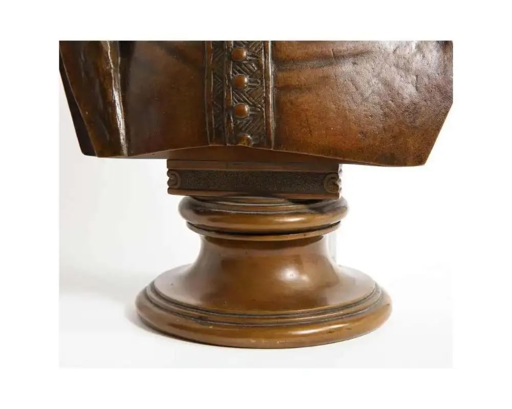 German Bronze Bust of William Shakespeare by Aktien-Gesellschaft Gladenbeck 1890 - 8