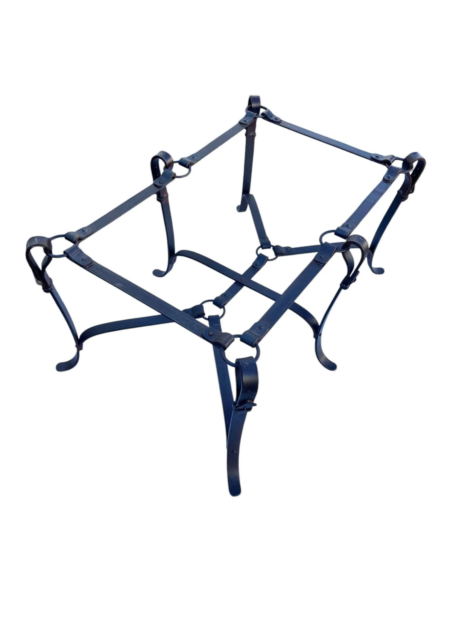 Hermes Style Equestrian Sculptural Forged Iron Side Table 1980's - 11