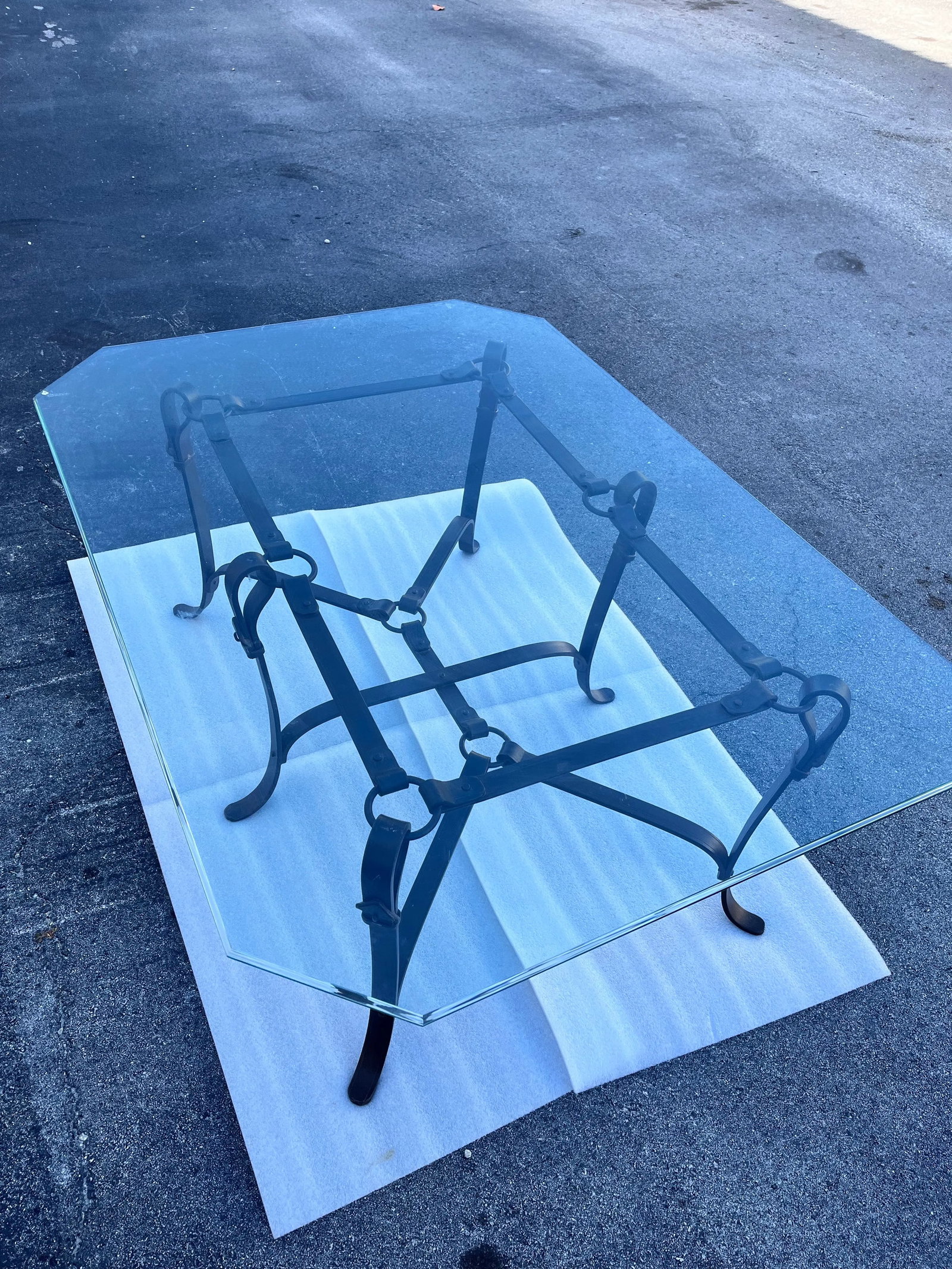 Hermes Style Equestrian Sculptural Forged Iron Side Table 1980's - 5