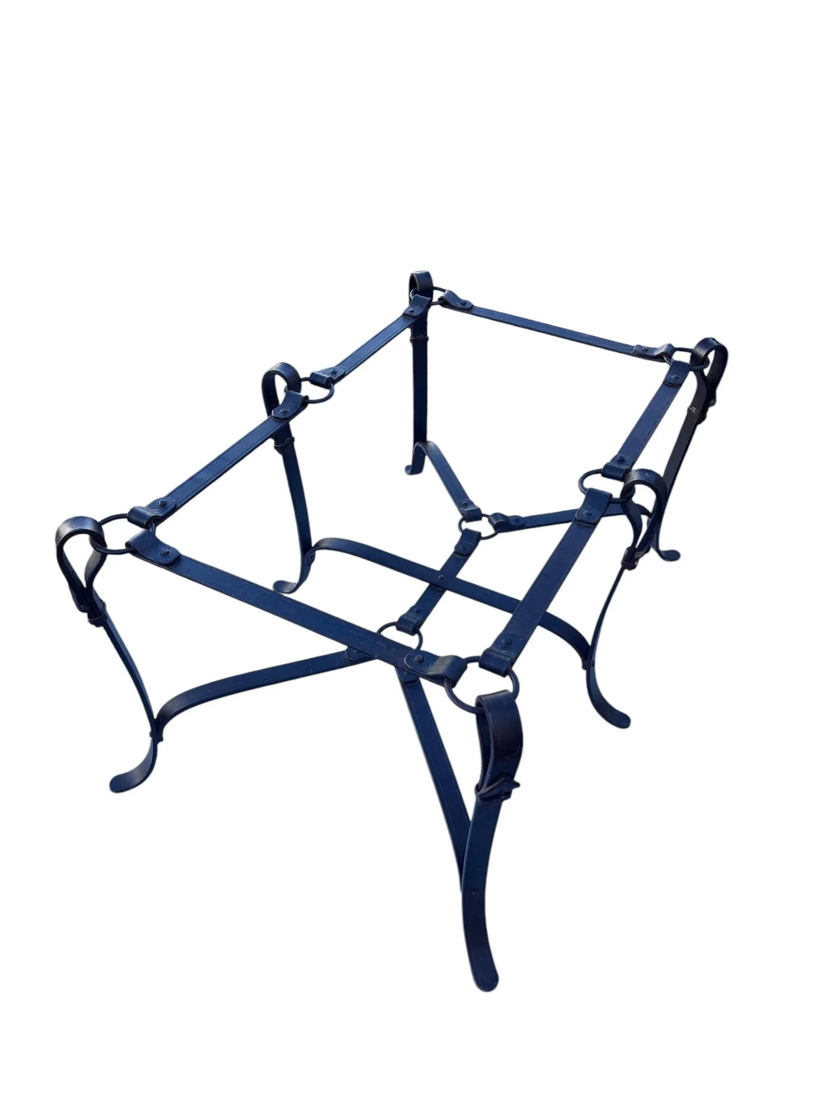 Hermes Style Equestrian Sculptural Forged Iron Side Table 1980's - 6