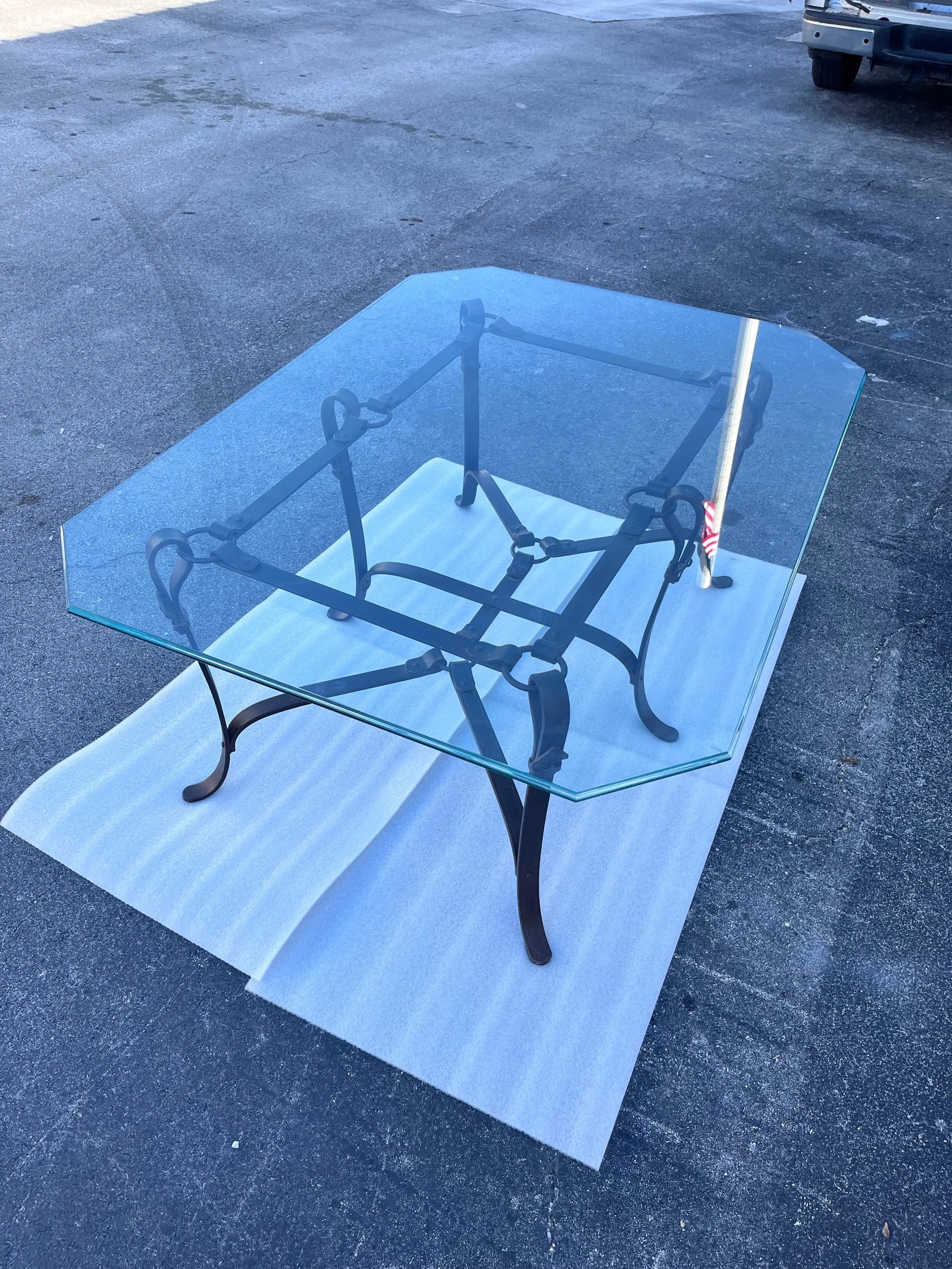 Hermes Style Equestrian Sculptural Forged Iron Side Table 1980's - 7