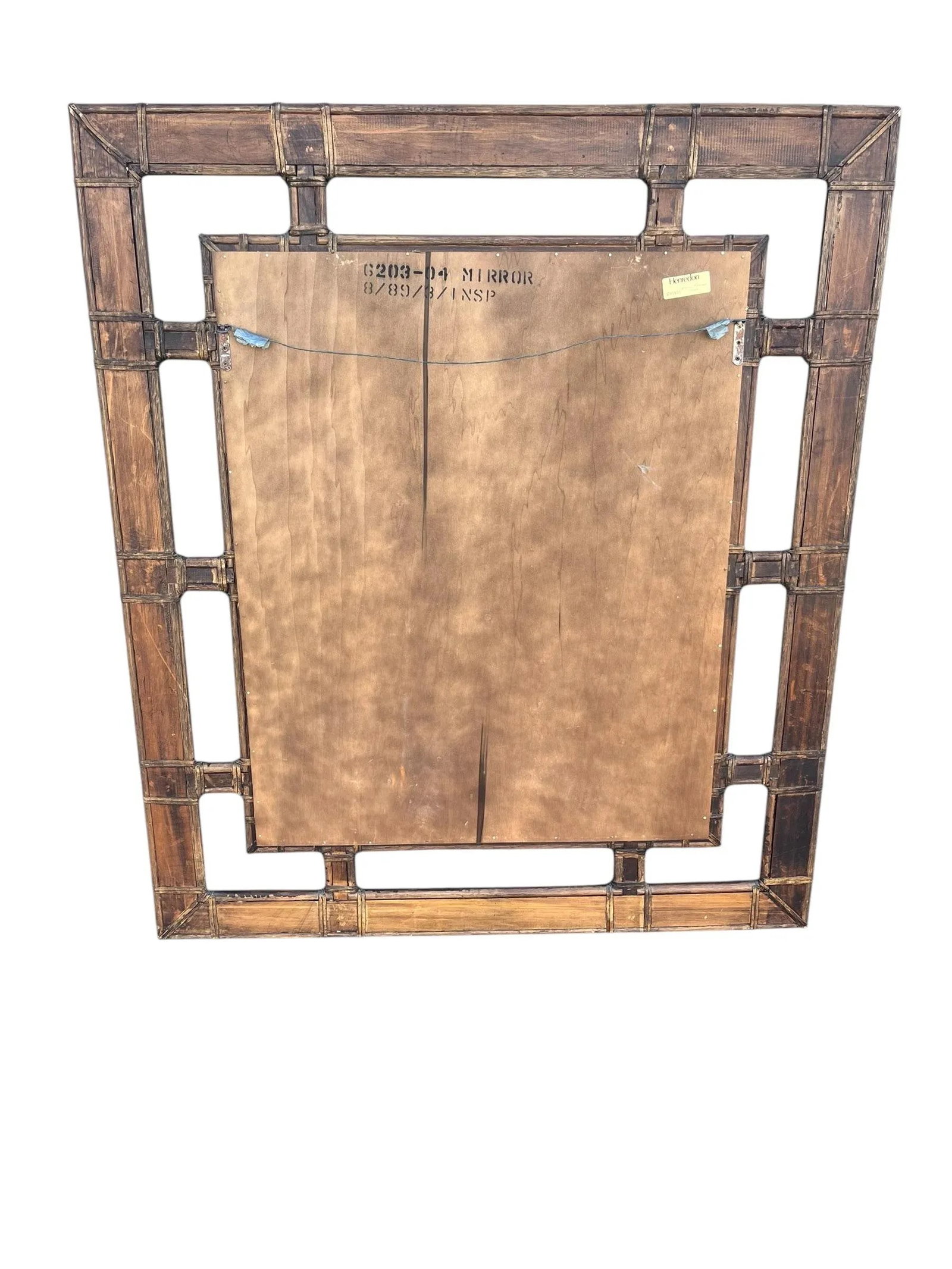 Large 1970s Bamboo Henredon Mirror in the Style of McGuire - 4