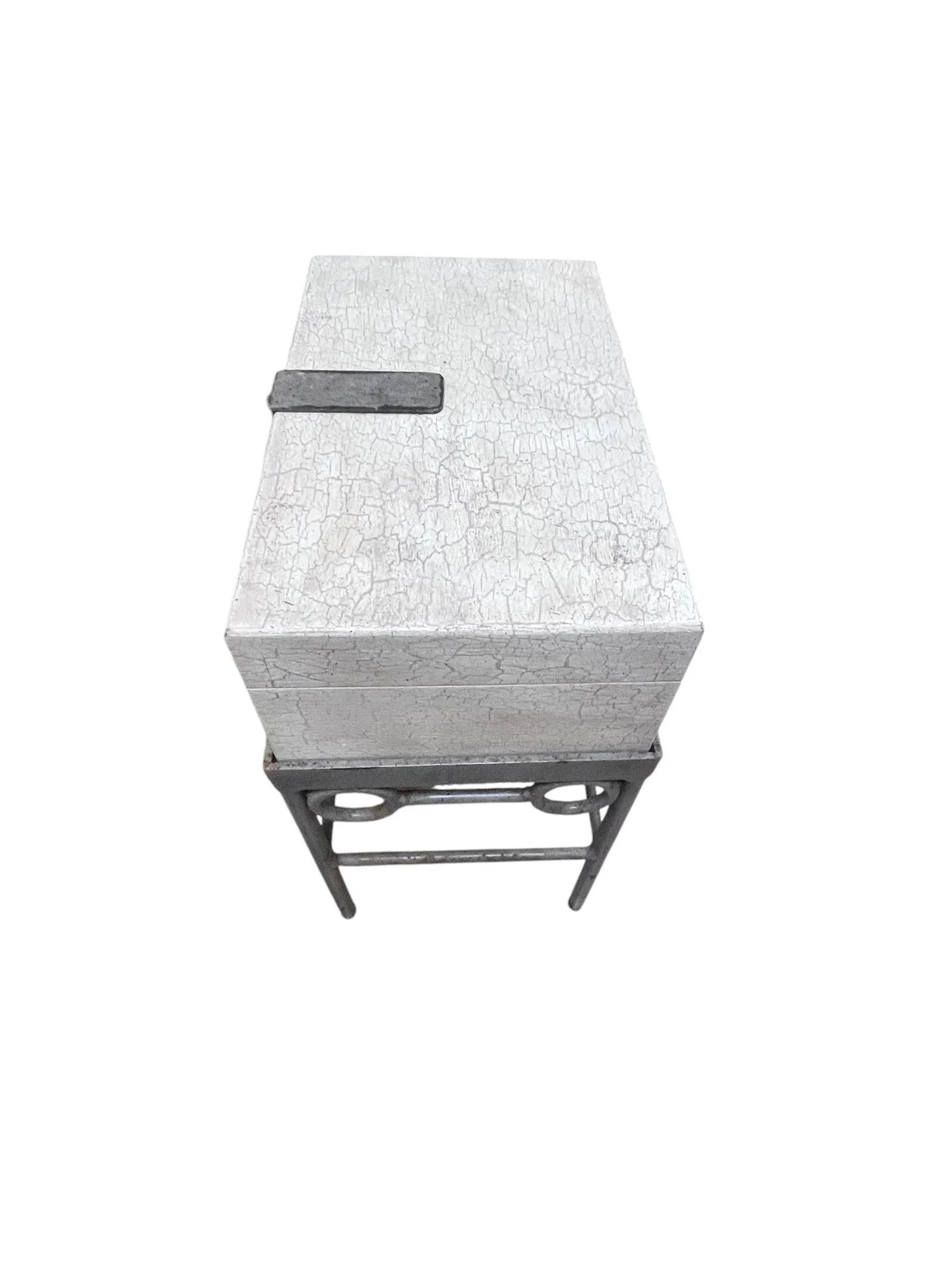 1990s Capozzi Kocacs Design Wooden Box on an Iron Stand - 6