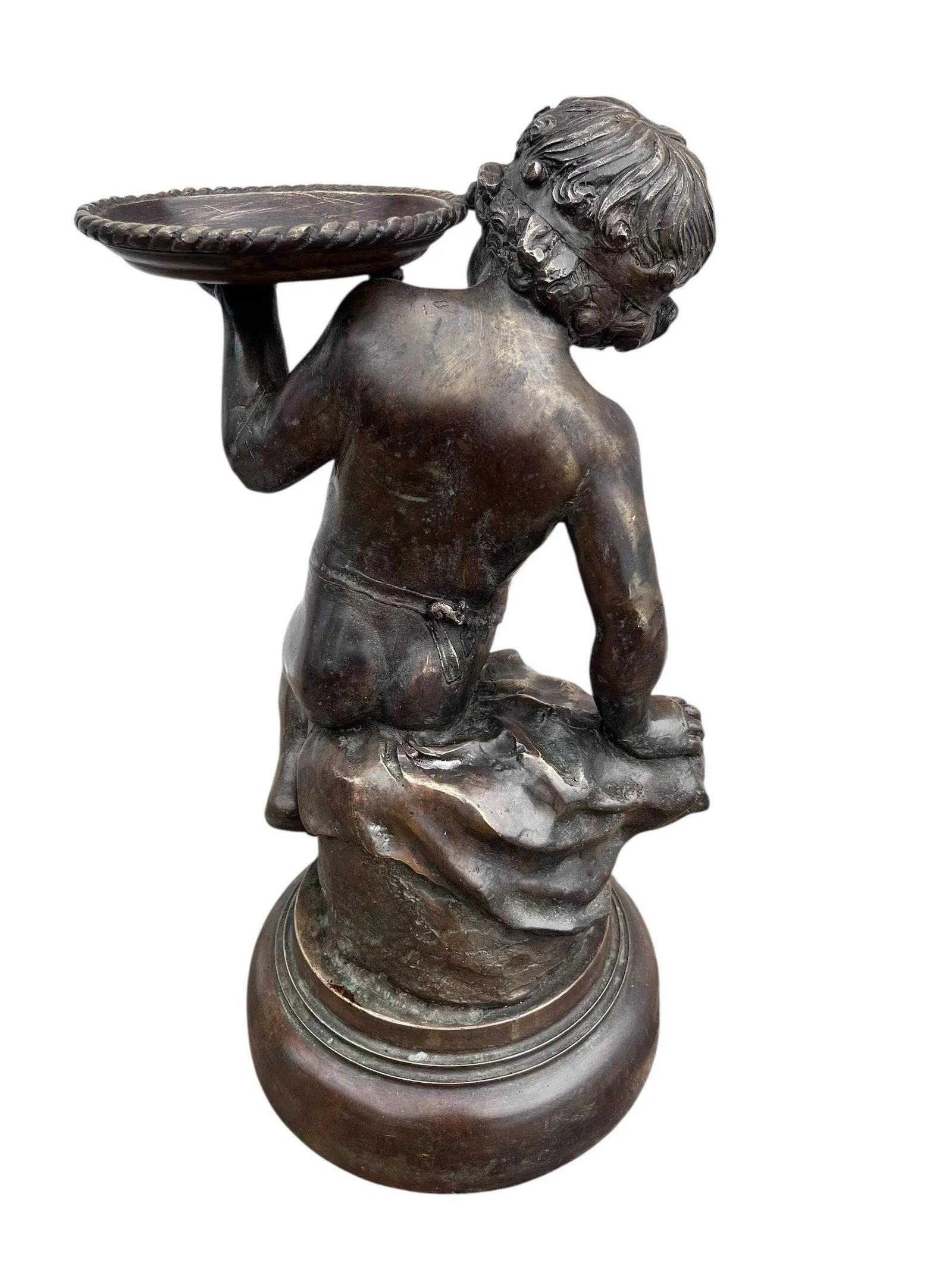1980s Bronze Maitland Smith Cherub Sculpture - 6