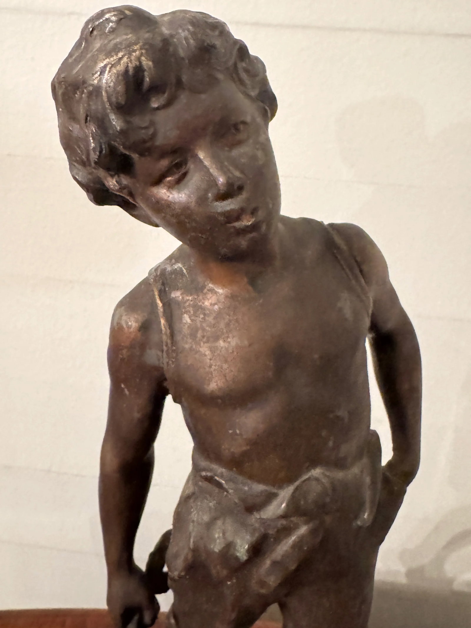 Mid 19th Century After Auguste Moreau Bronze Statue of a Boy - 5
