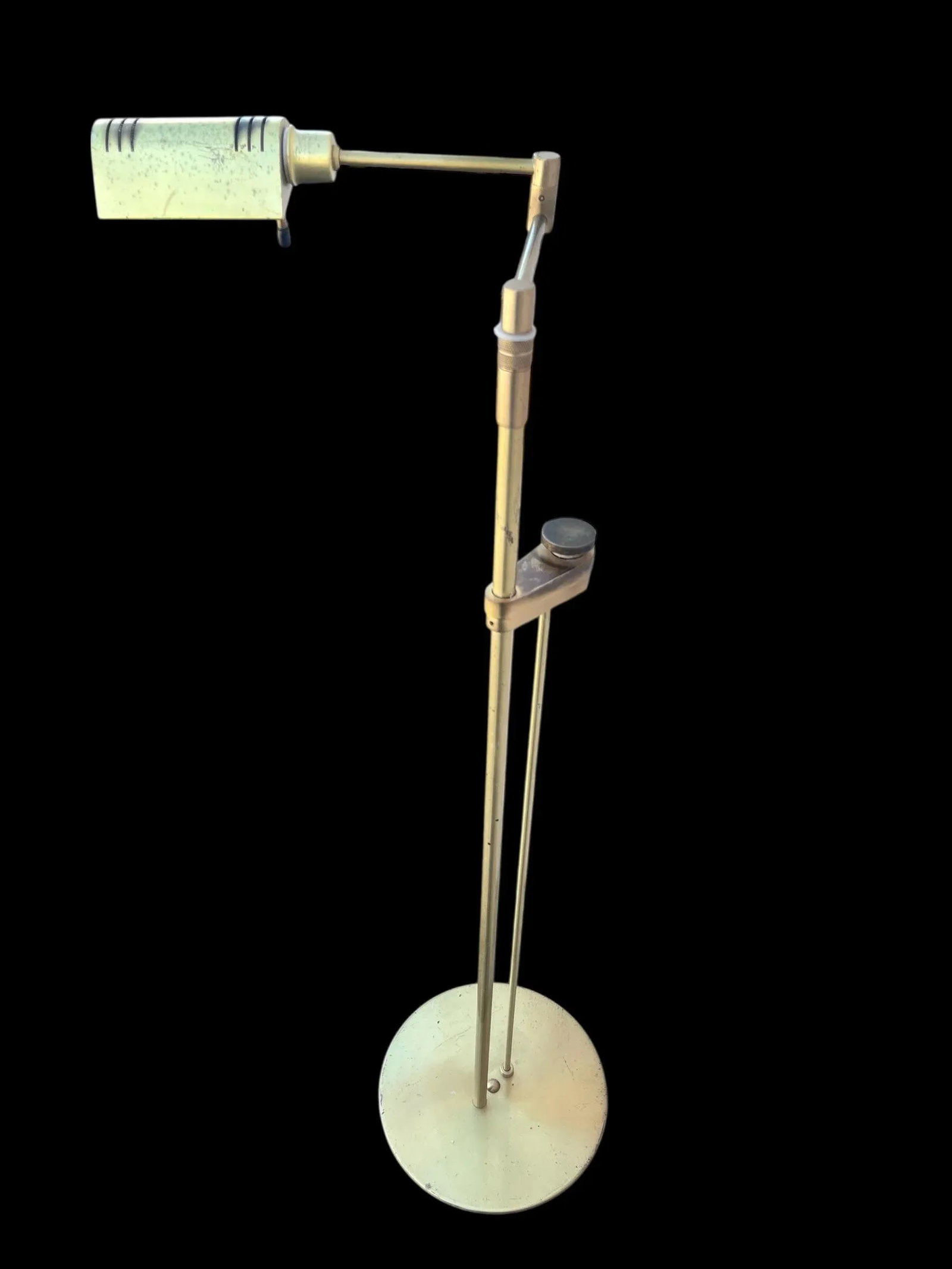 Modern Style Brass Holtkoetter Leuchten Polished Brass Reading Floor Lamp - 2