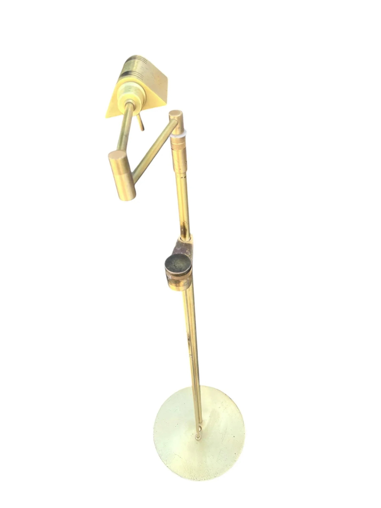 Modern Style Brass Holtkoetter Leuchten Polished Brass Reading Floor Lamp - 3