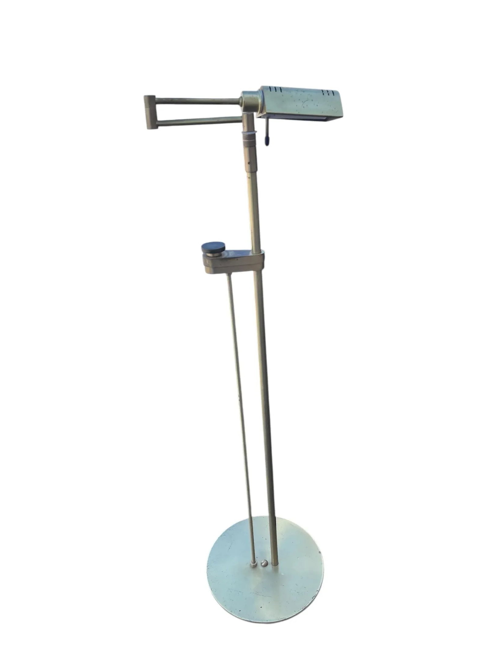 Modern Style Brass Holtkoetter Leuchten Polished Brass Reading Floor Lamp - 7