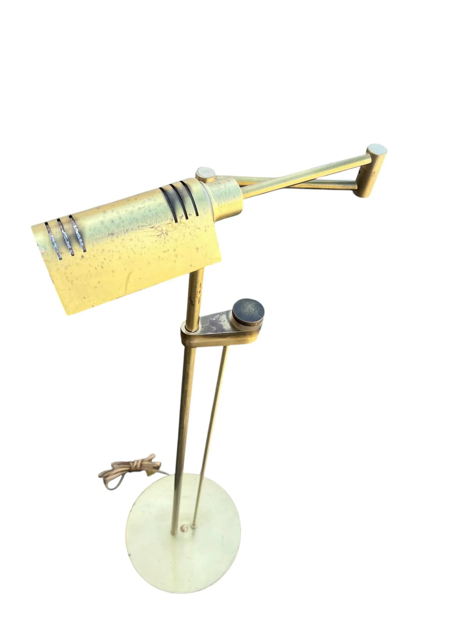 Modern Style Brass Holtkoetter Leuchten Polished Brass Reading Floor Lamp - 9