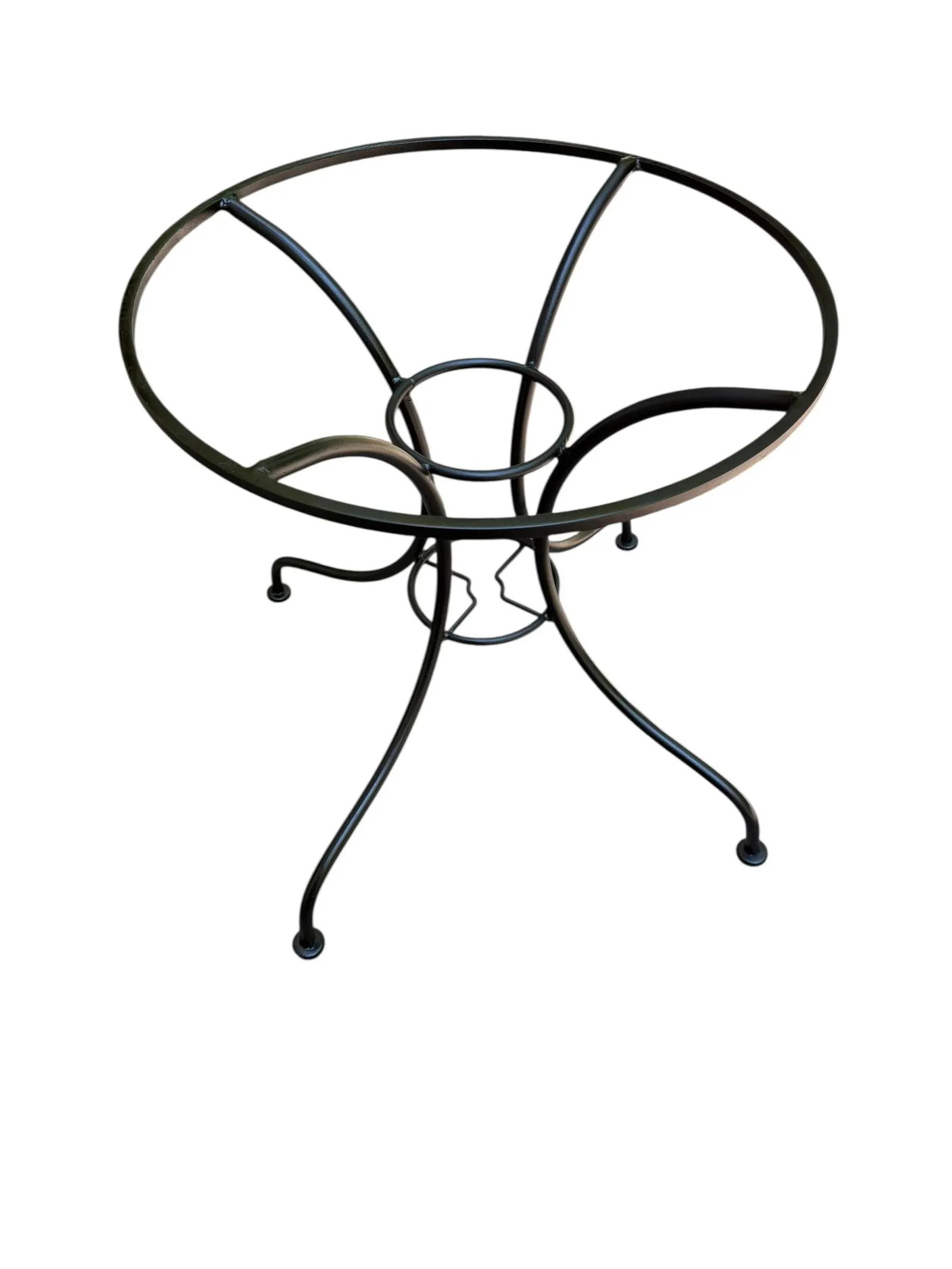 Wrought Iron Russell Woodard Restored Indoor/Outdoor Patio Table With 4 Barrel Chairs - 11