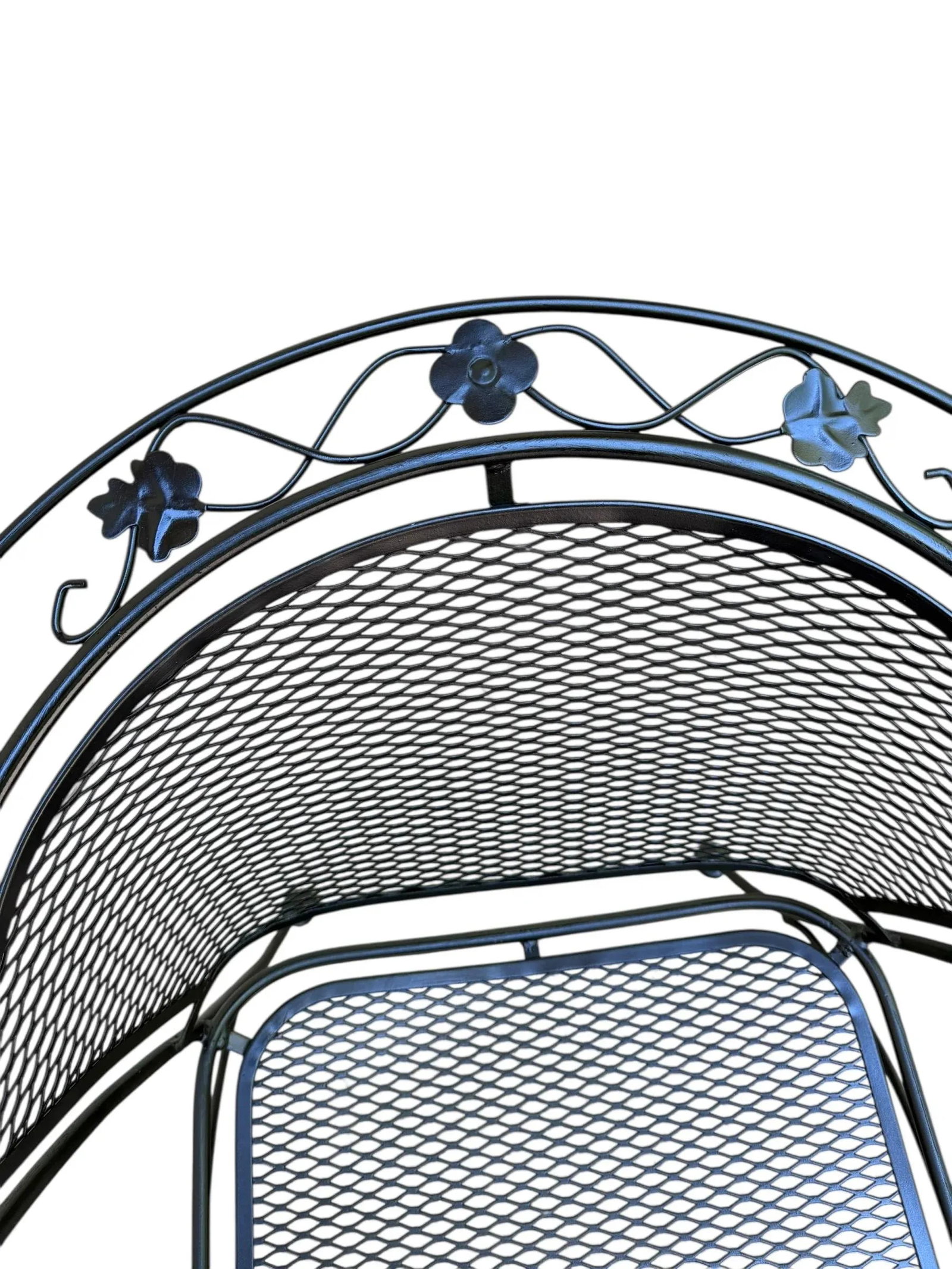 Wrought Iron Russell Woodard Restored Indoor/Outdoor Patio Table With 4 Barrel Chairs - 5