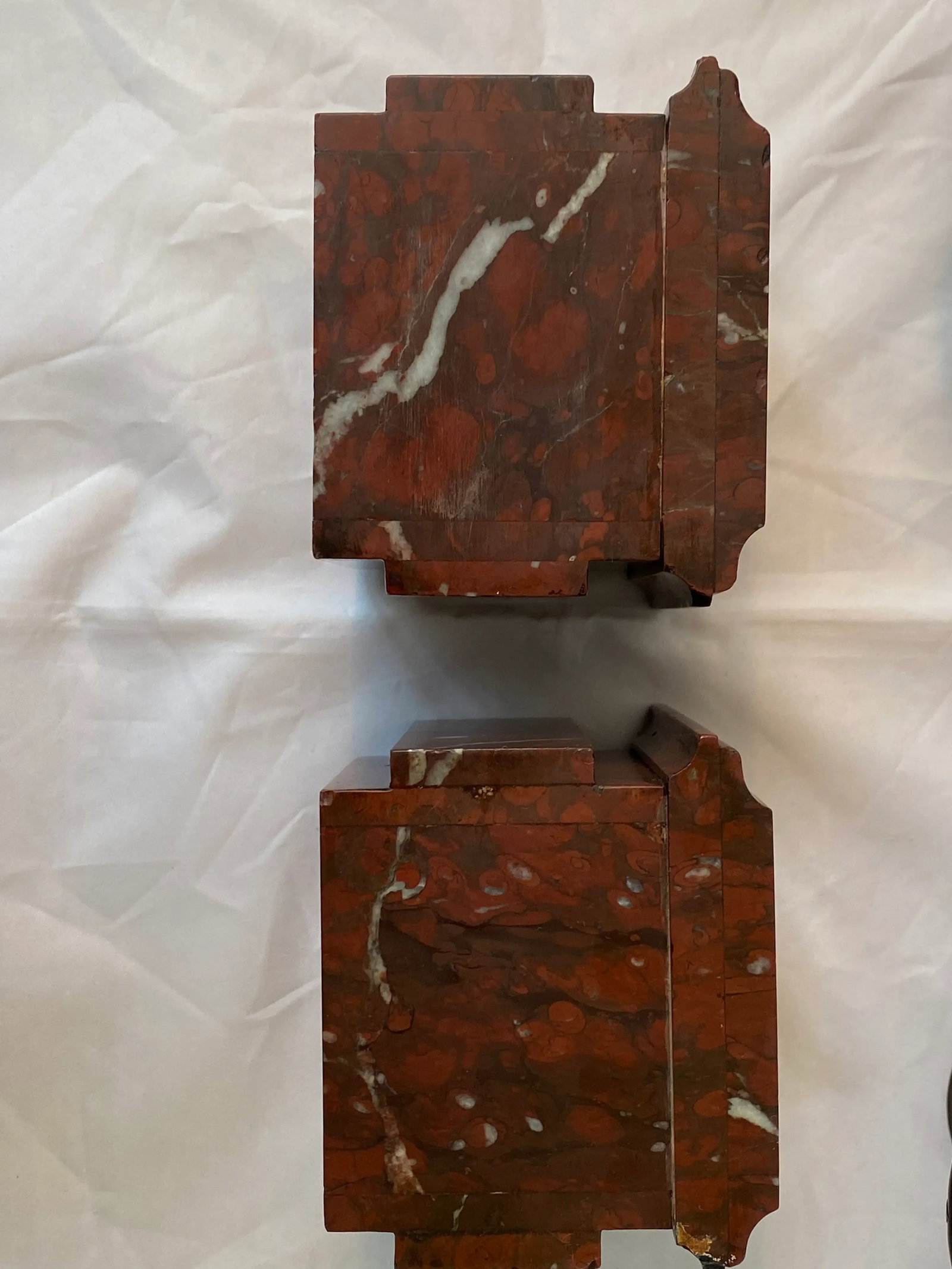 19th Century French Napoleon III Period Bronze Lidded Urns on Marble Bases - a Pair - 10