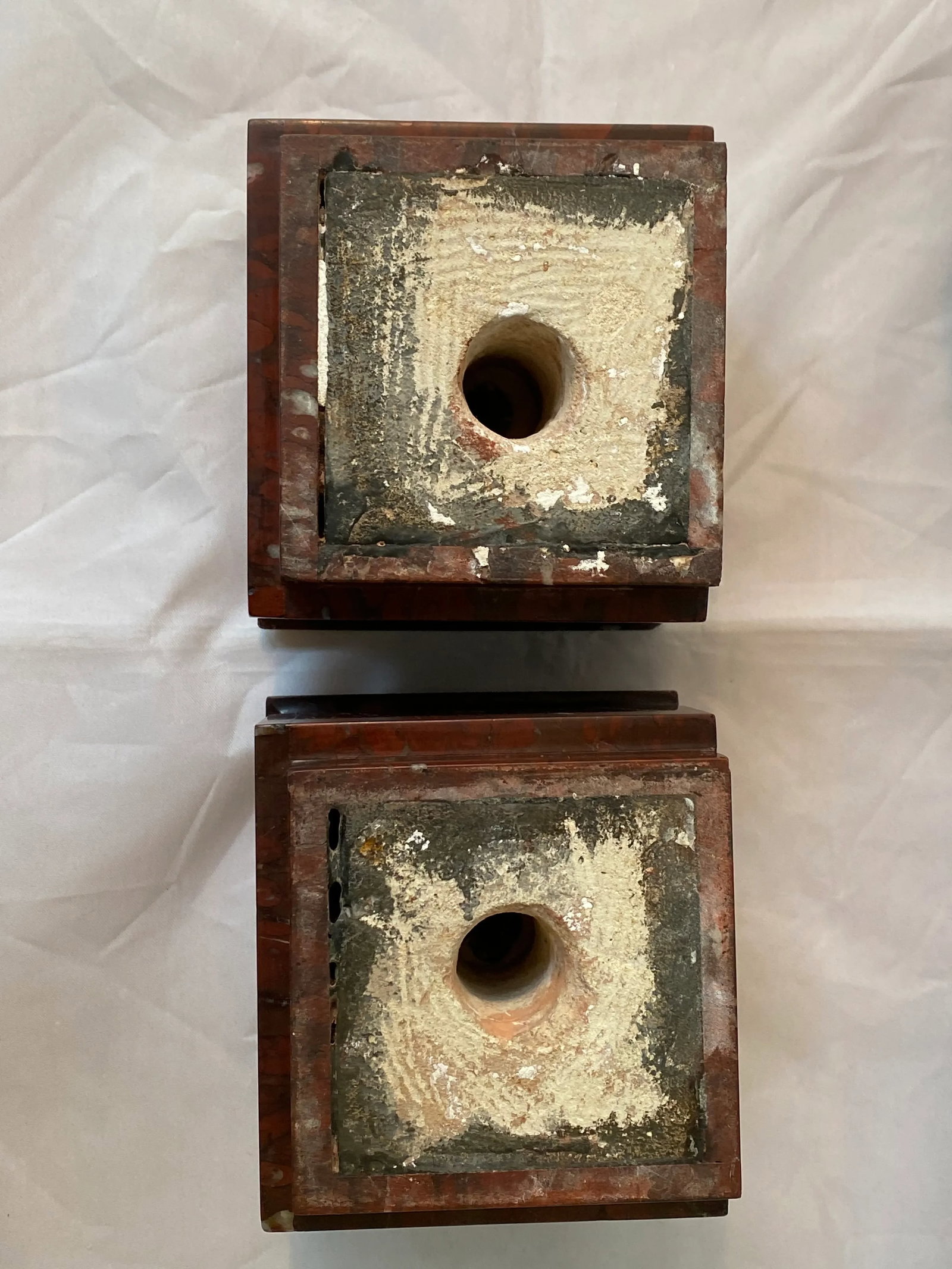 19th Century French Napoleon III Period Bronze Lidded Urns on Marble Bases - a Pair - 11