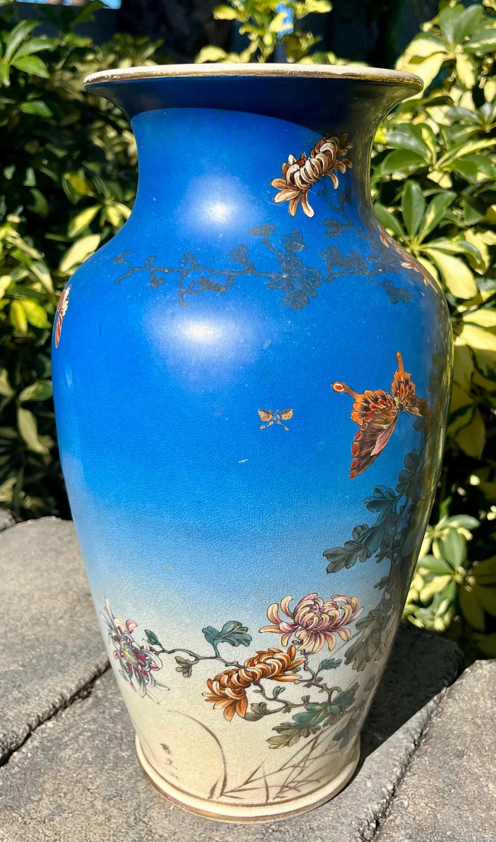 Antique Japanese Satsuma Pottery Vase - 5