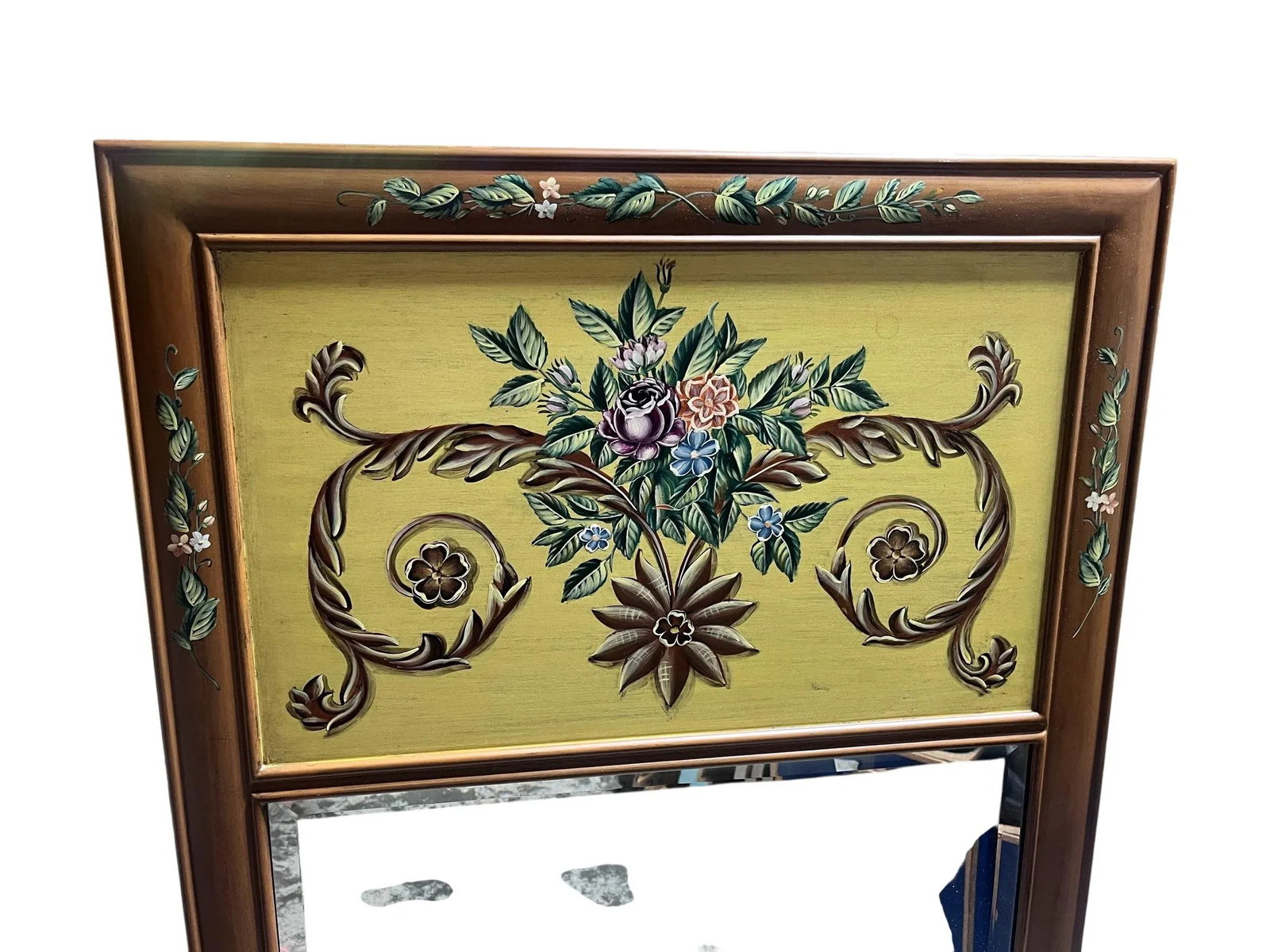 Hilda Flack Large Hand Painted Wall Mirror - 5