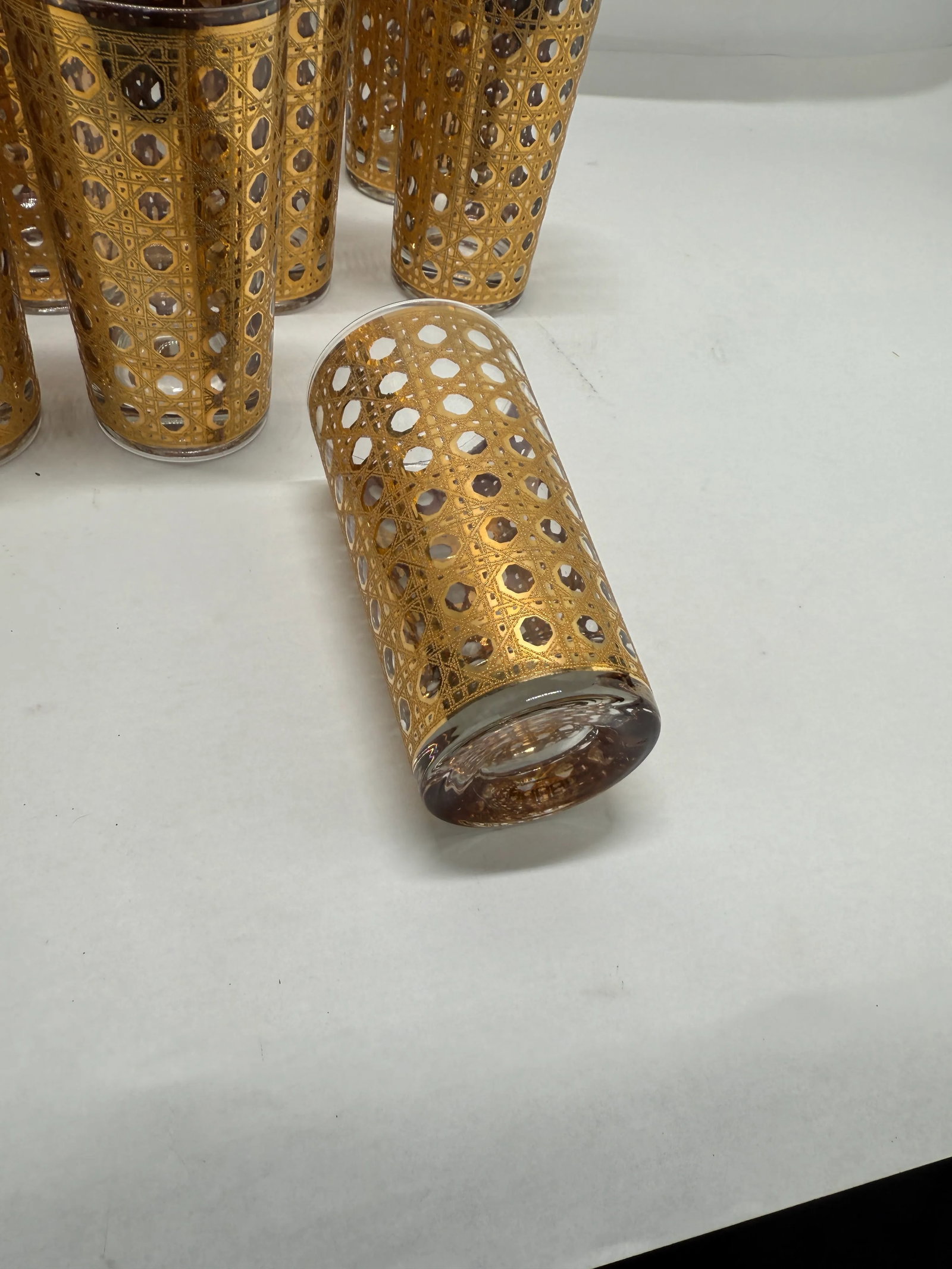 Set of 6 MCM Culver Ltd. "Cannella" Pattern Highball Glasses C. 1960 - 3
