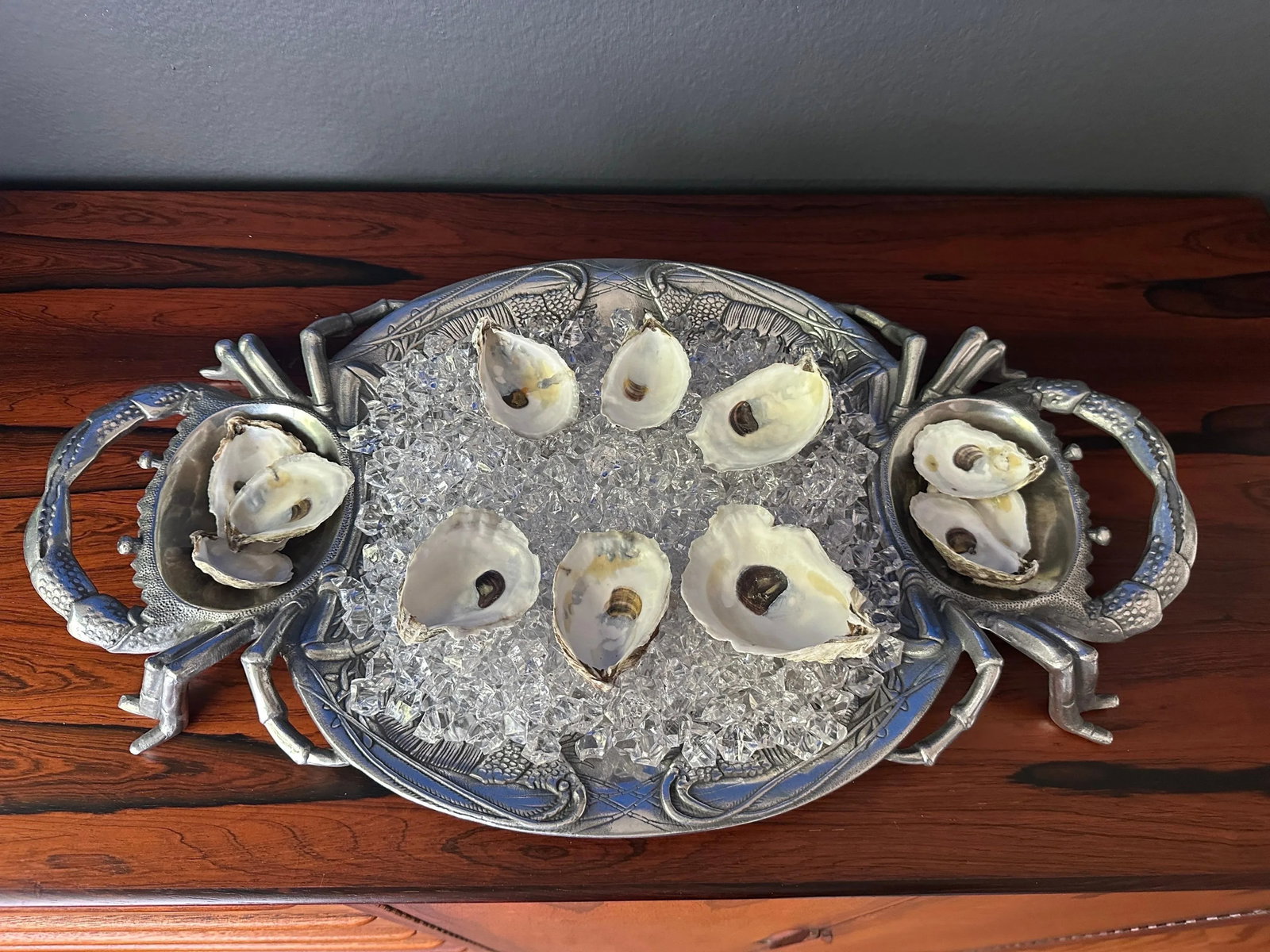 Arthur Court Aluminum Crab Seafood Serving Platter - 10