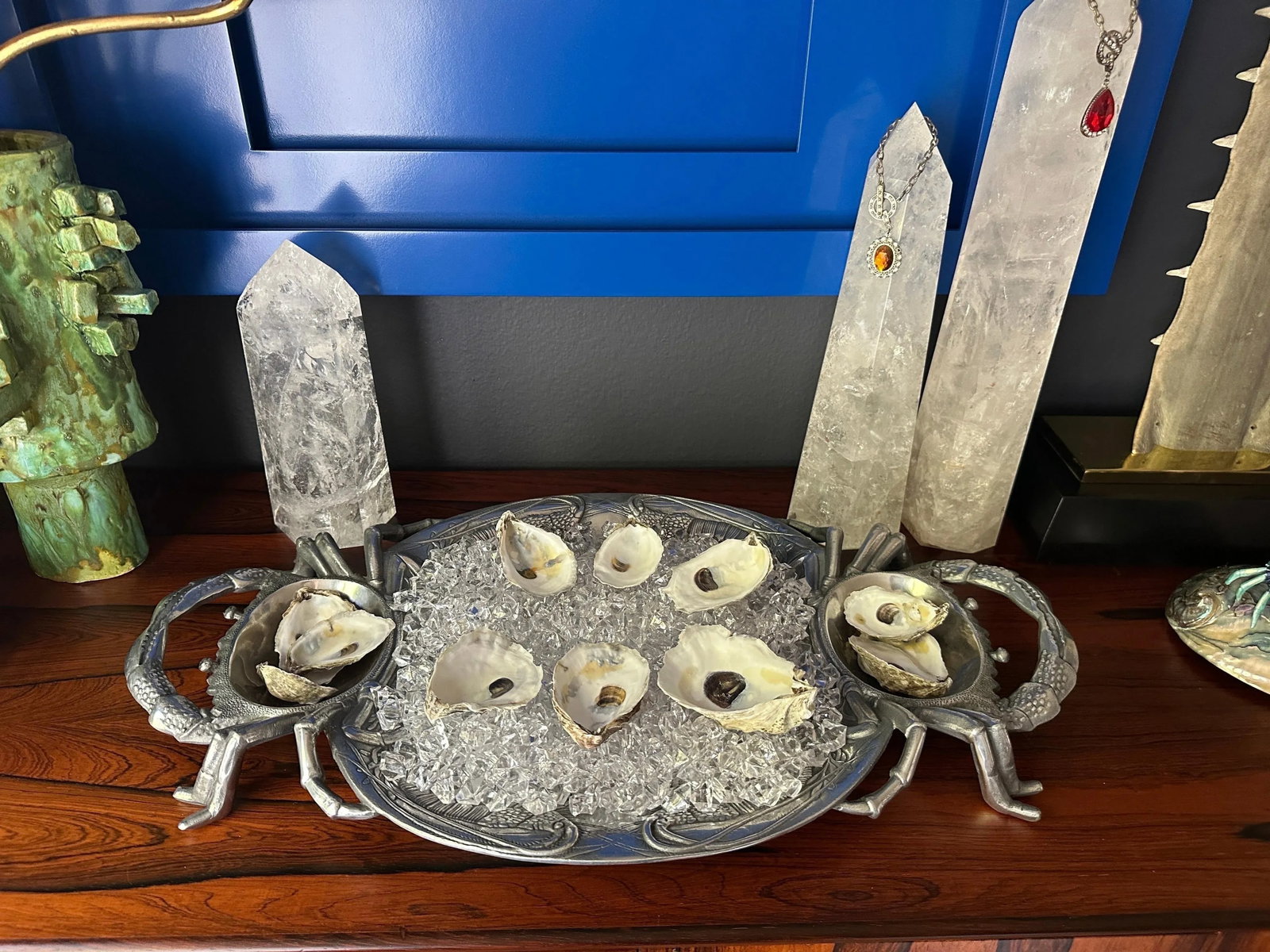 Arthur Court Aluminum Crab Seafood Serving Platter - 6