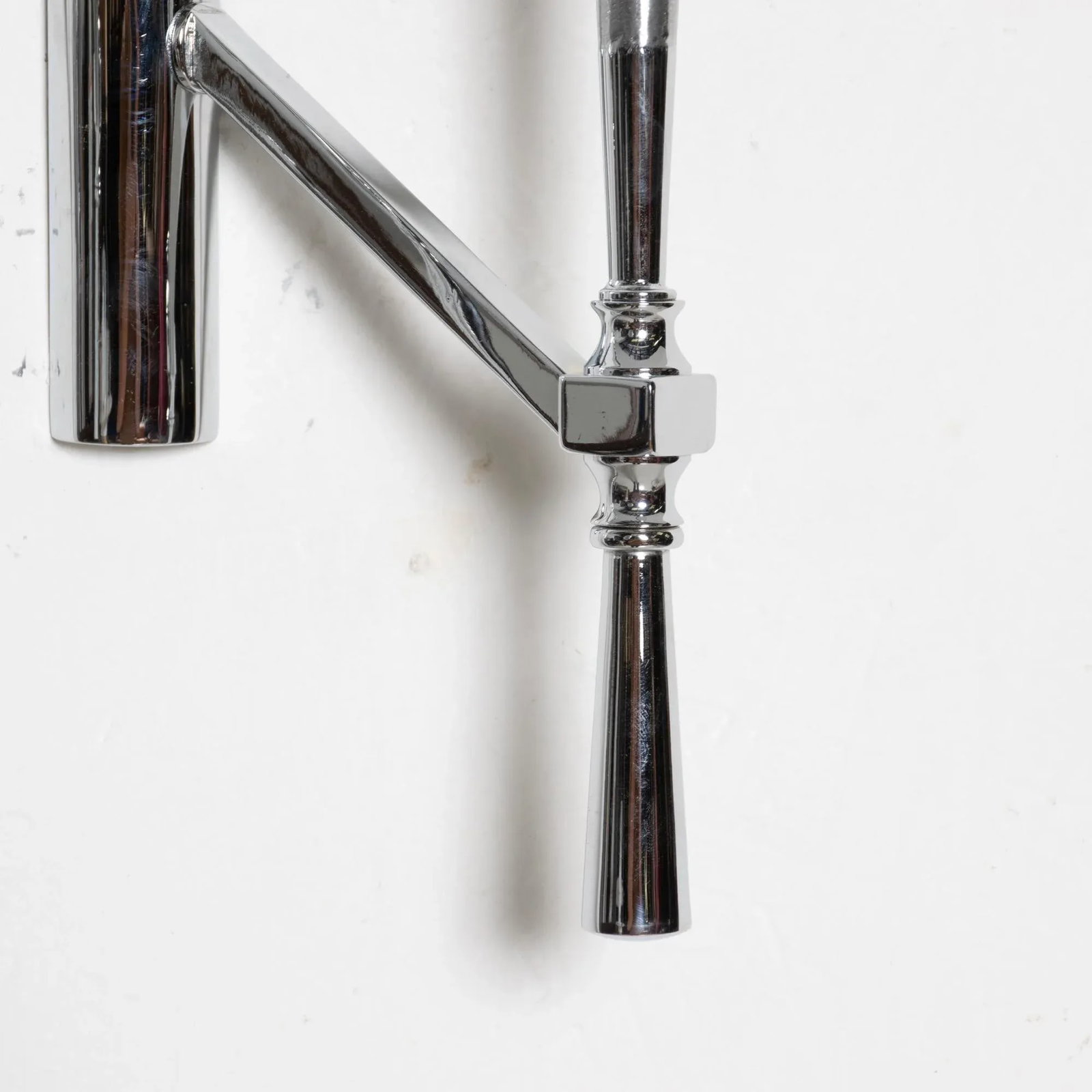 1950s Spiral Chrome Three Wall Sconces Guglielmo Ulrich Milan Italy - 8